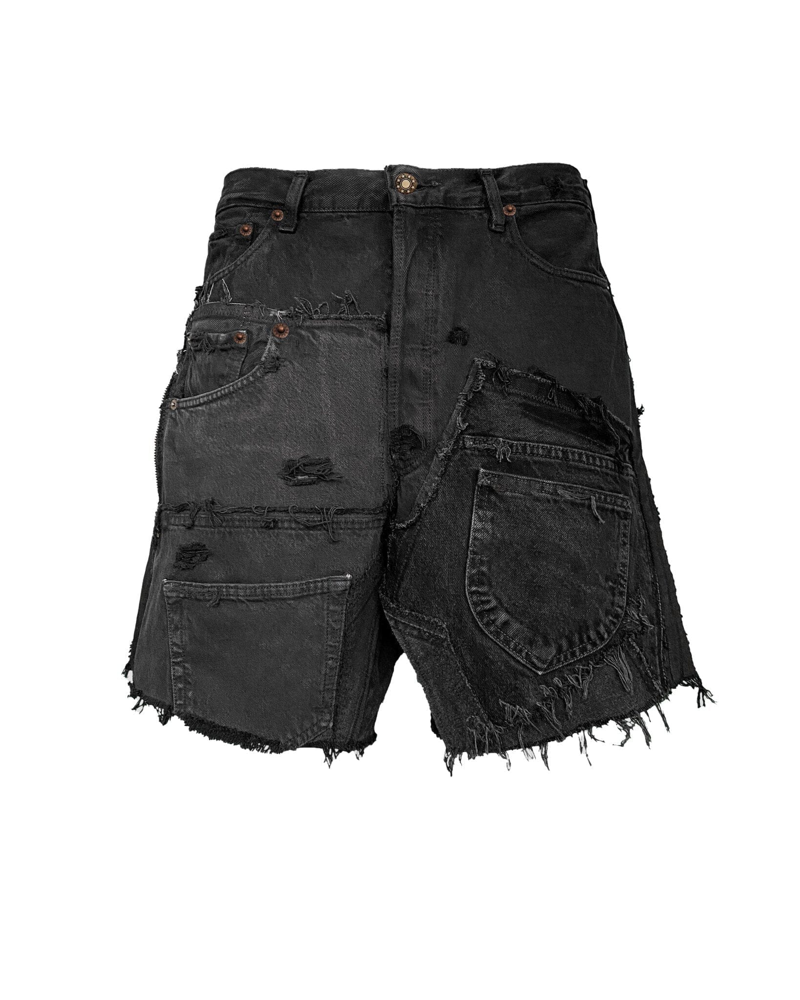 Bermuda Jeans Upcycling Black - freeshipping - NTMB