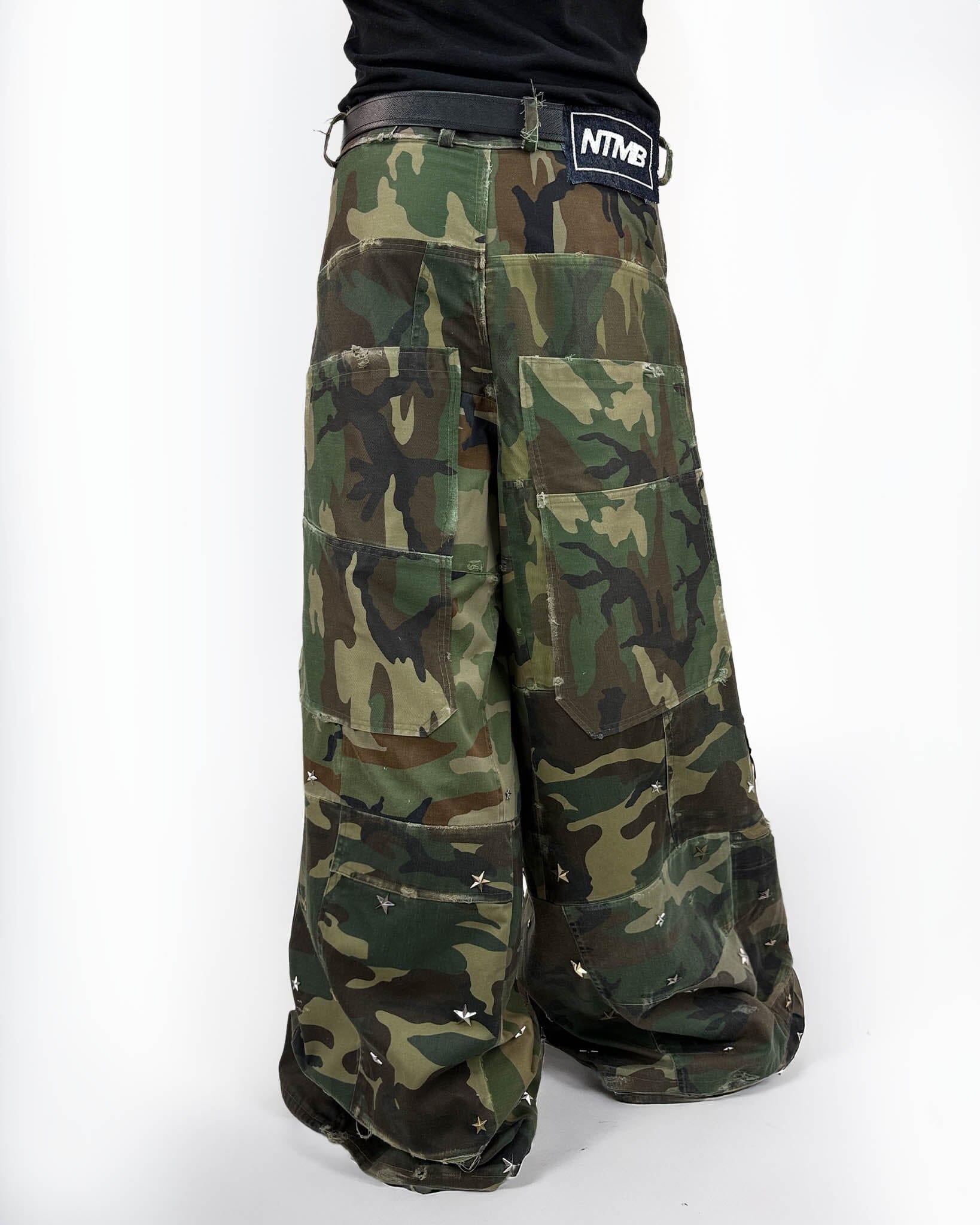 Pants Wide Leg Camo Patchwork - NTMB - Nevertoomuchbasic