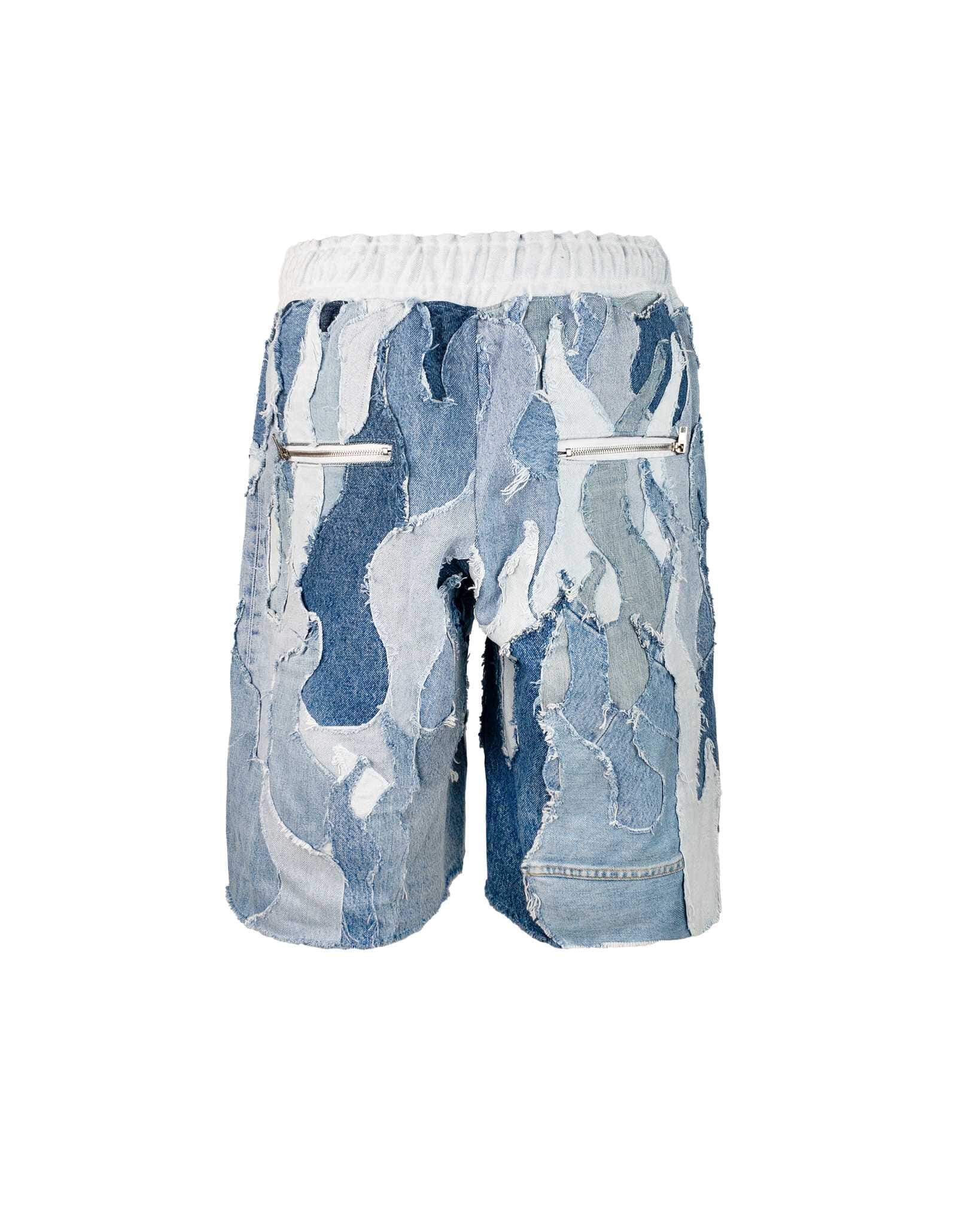 Bermuda Patchwork Flames Blue