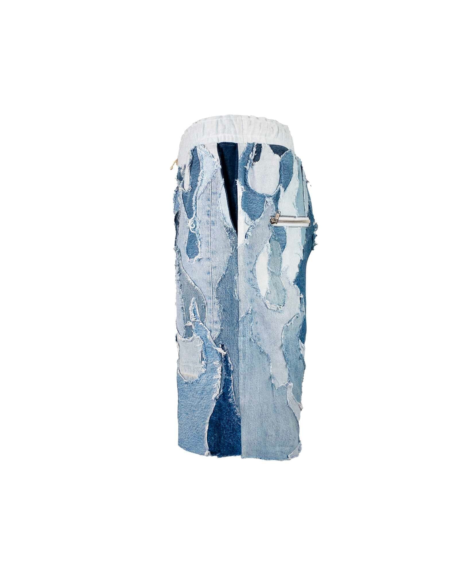 Bermuda Patchwork Flames Blue