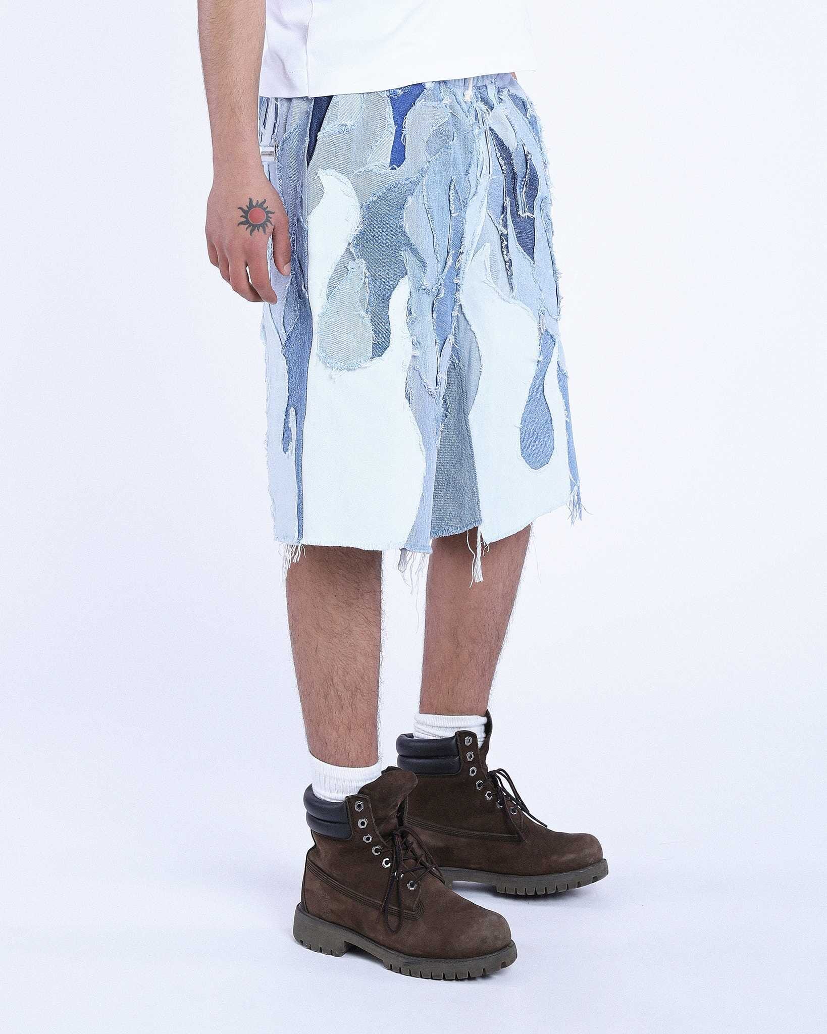 Bermuda Patchwork Flames Blue