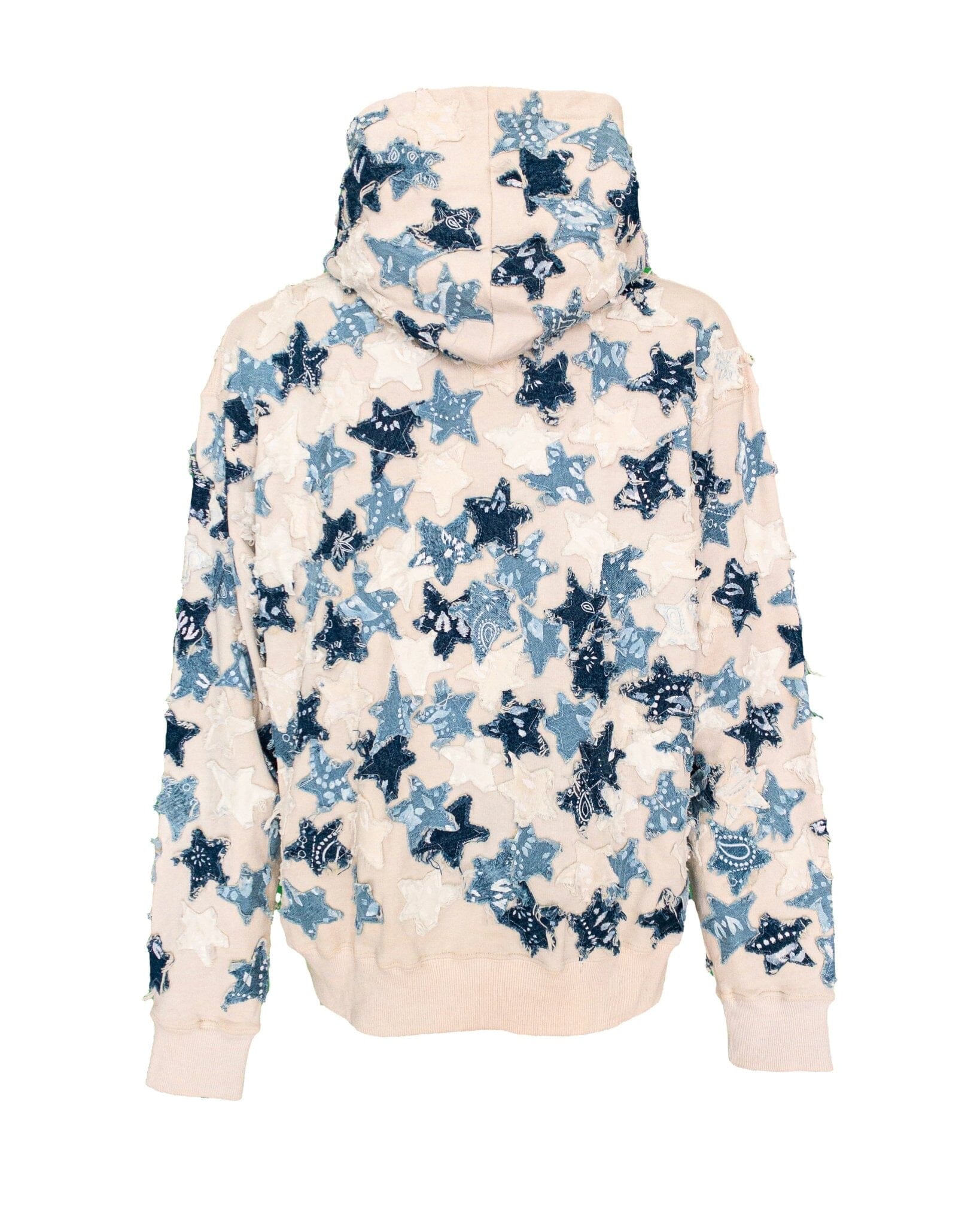 Hoodie Over Patchwork Denim STARS CREAM