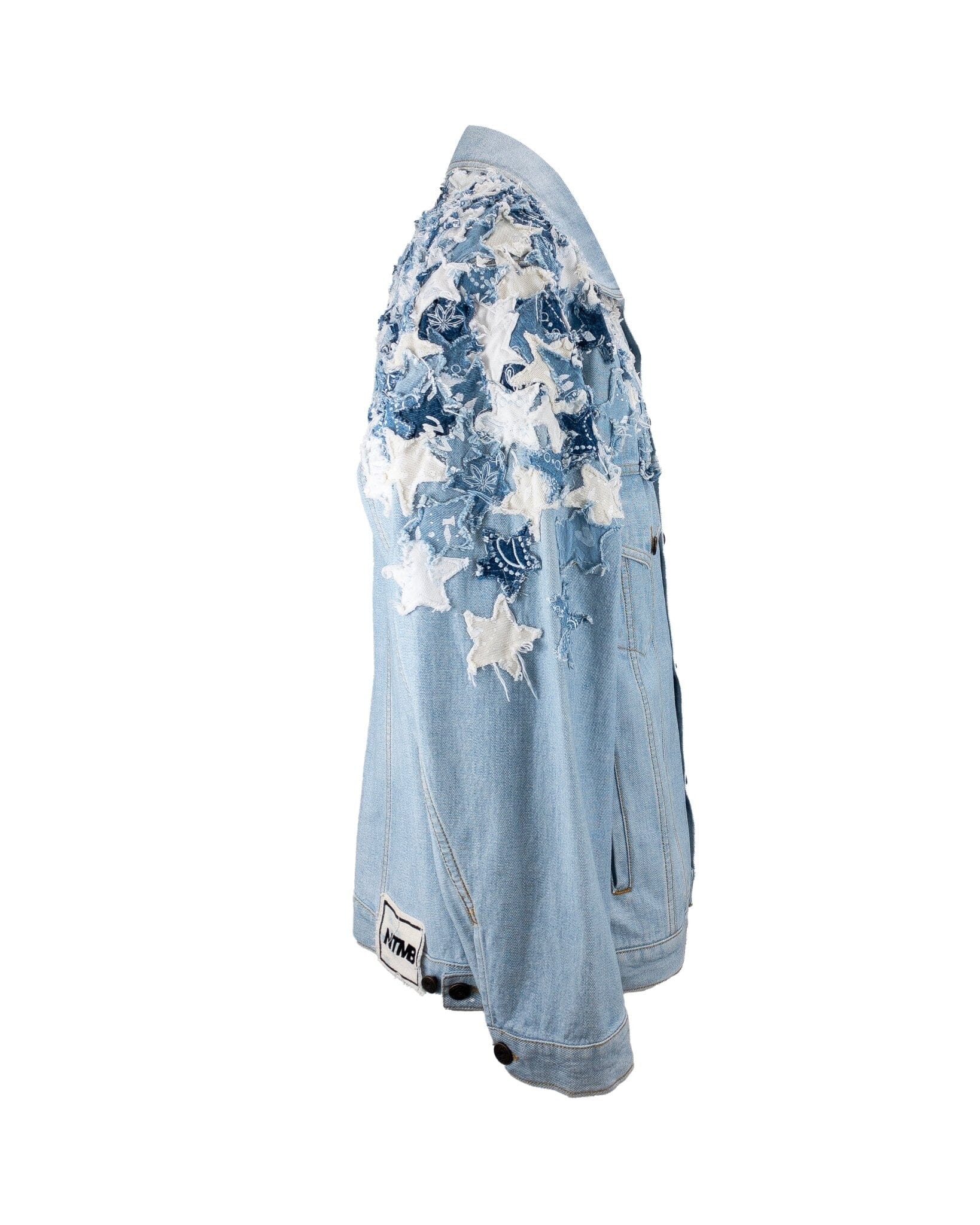 Jacket over denim stars