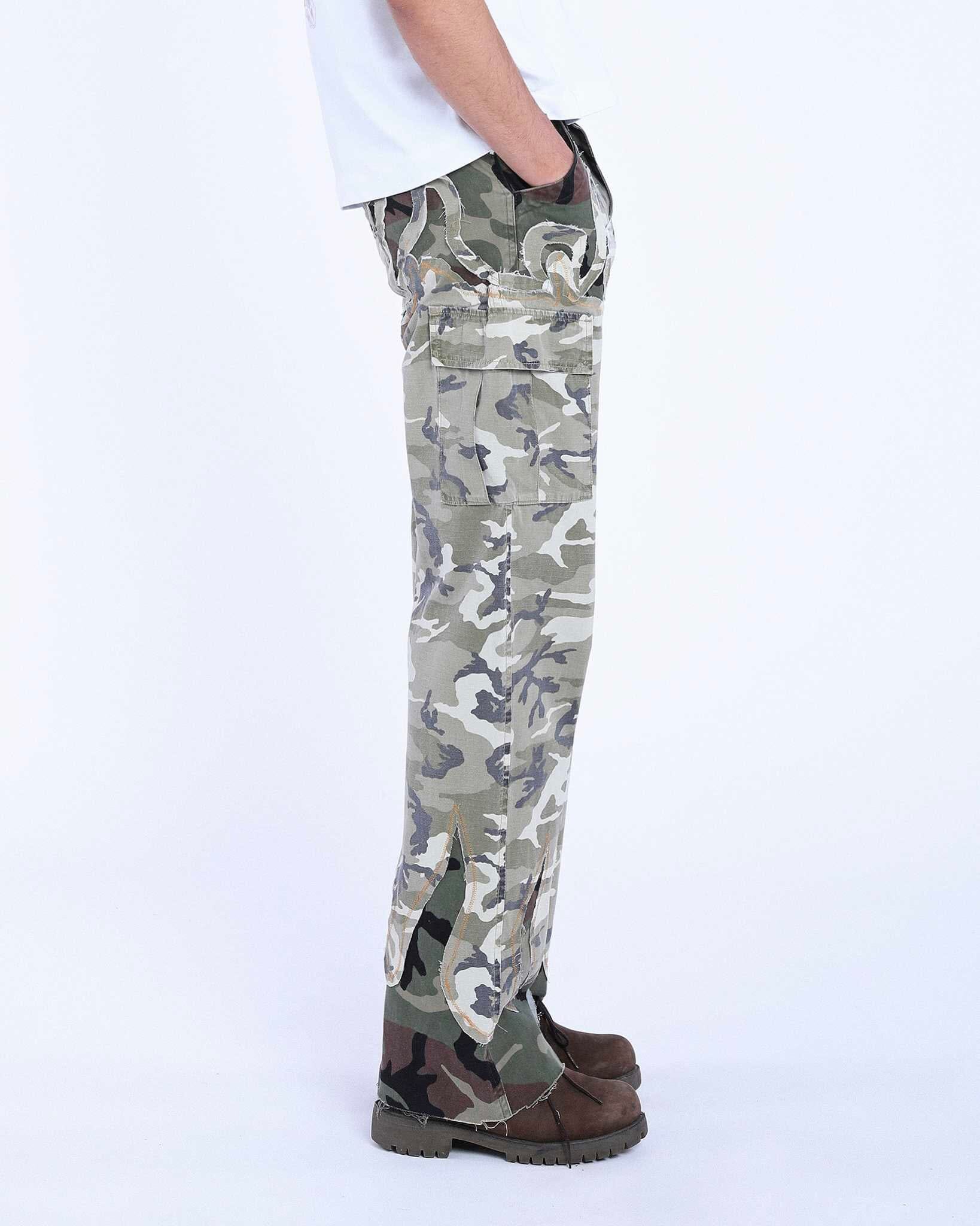 Jeans Camouflage Cargo Flames