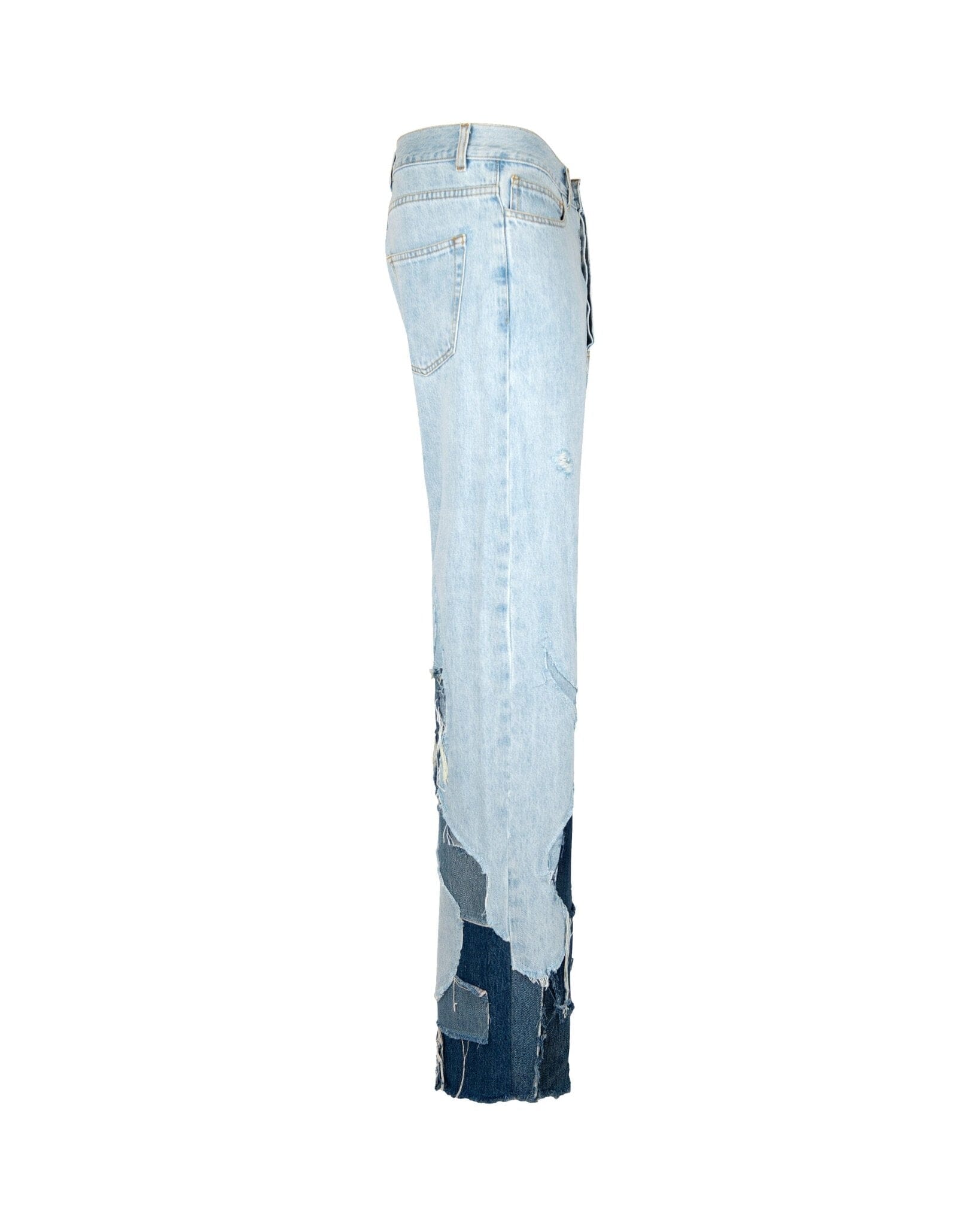 Jeans Straight Flare FIRE patchwork