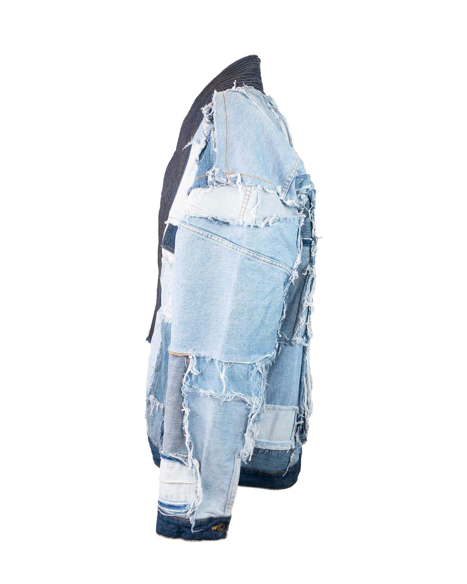 Kimono Patchwork Jeans Blue