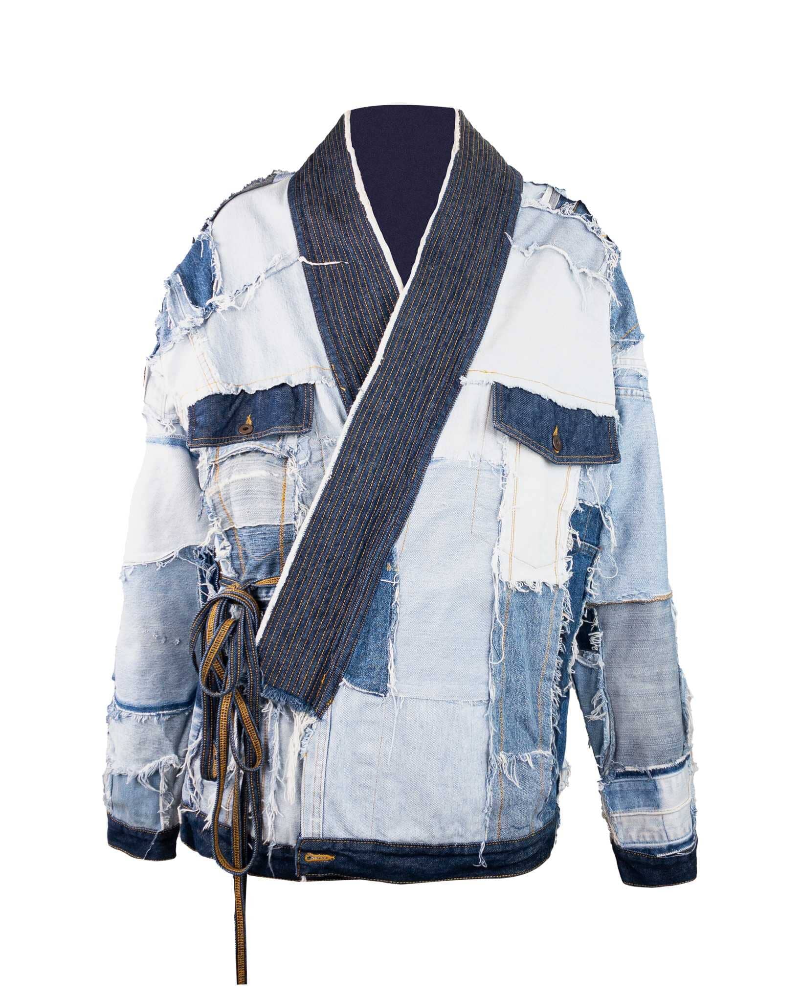 Kimono Patchwork Jeans Blue