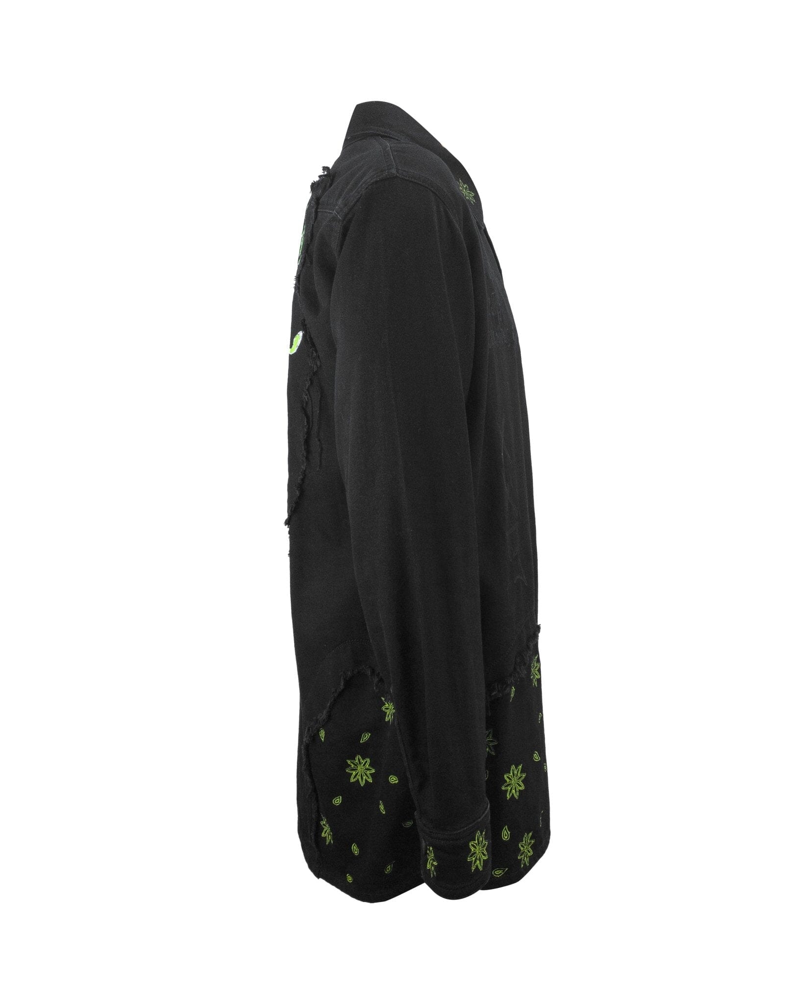 Shirt Over Denim Embroidered black