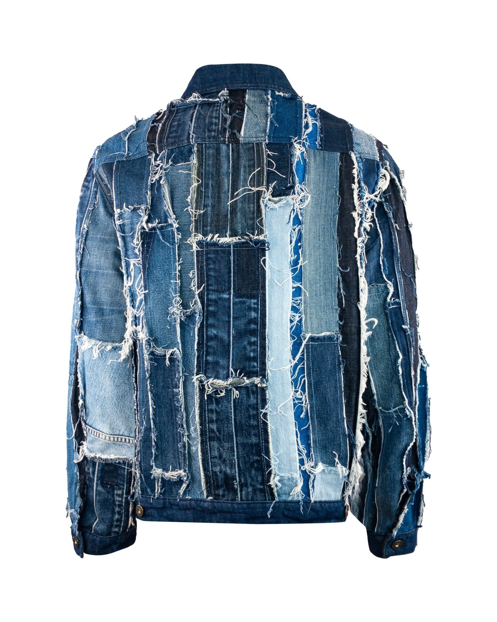 Stripes denim regular jacket blue