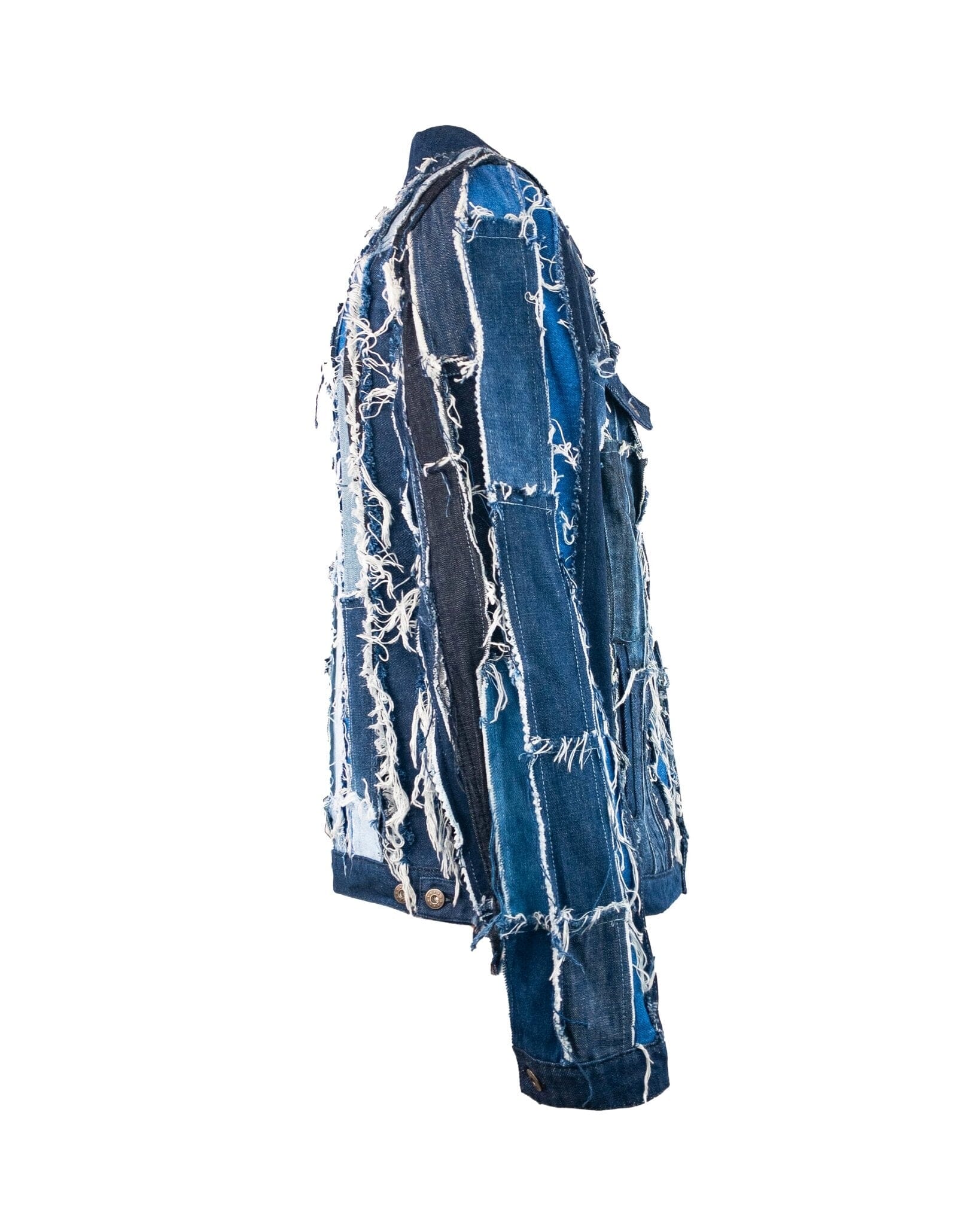 Stripes denim regular jacket blue