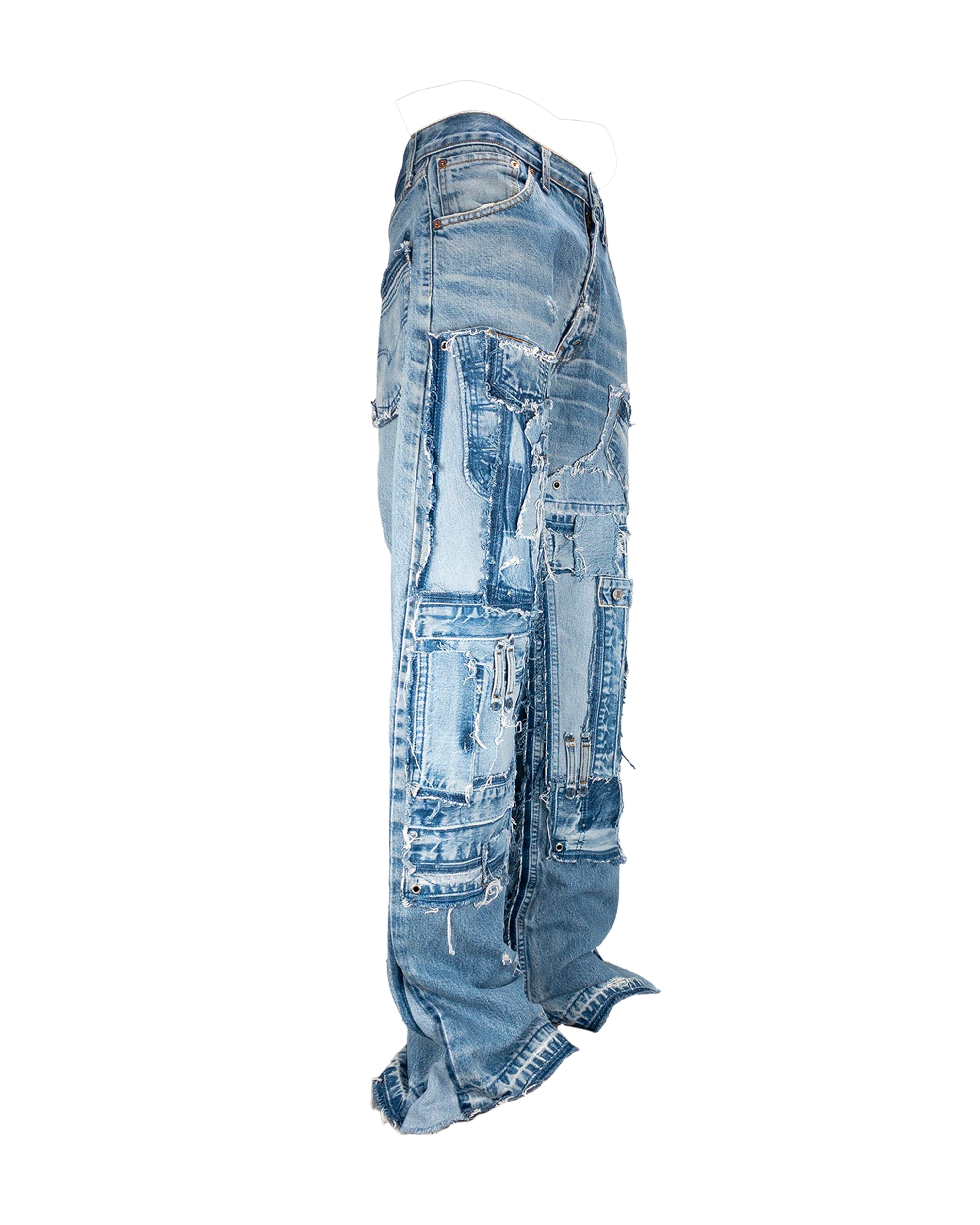 Jeans Baggy reworked blue