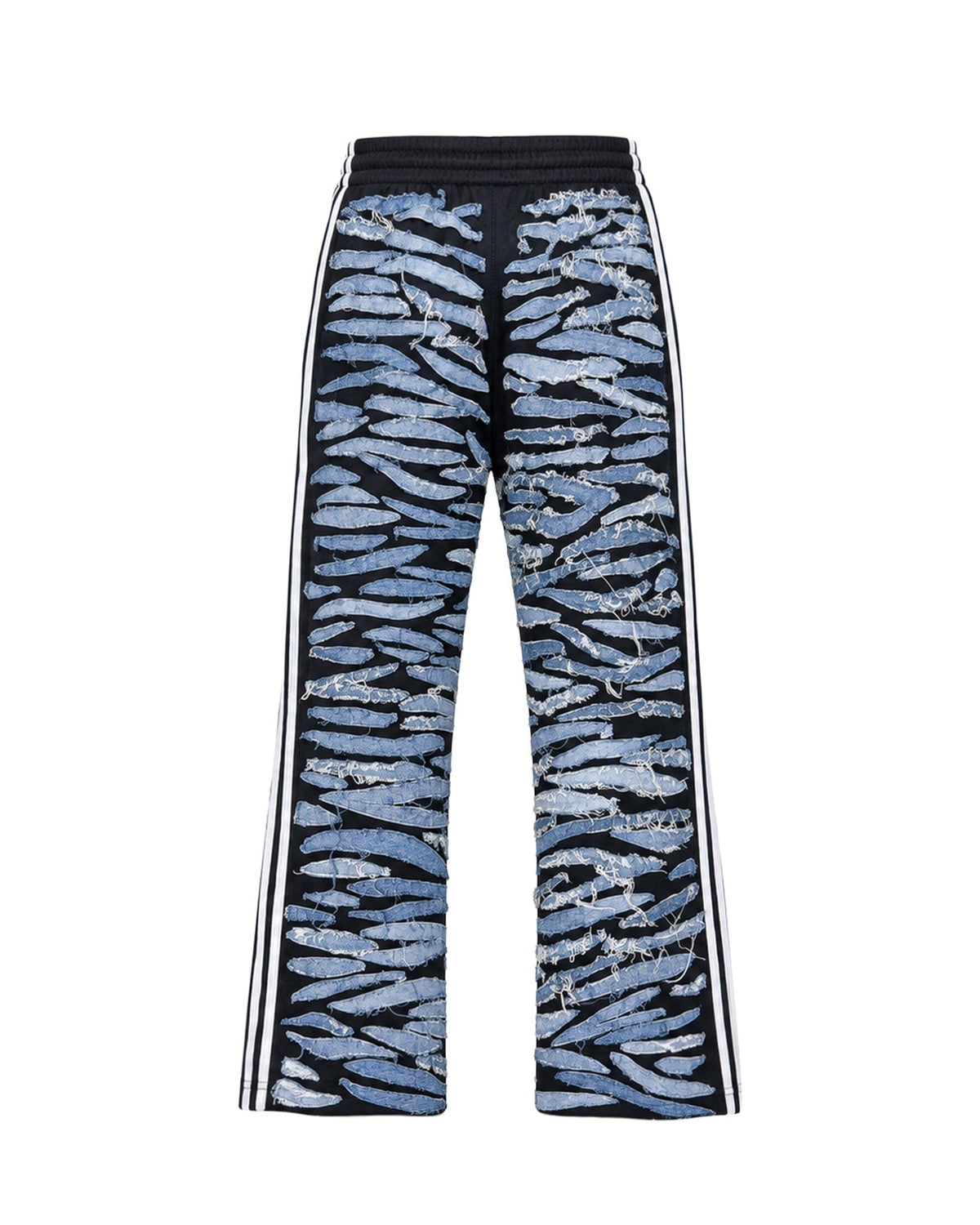 Upcycled Firebird Zebra Denim Track Pants