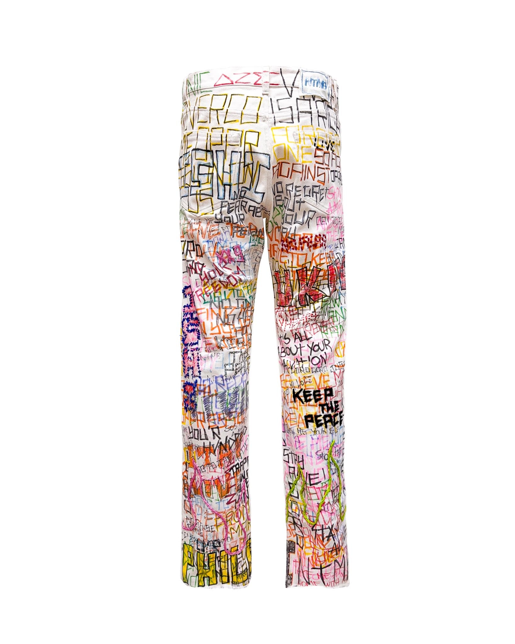 Graffiti Jeans white