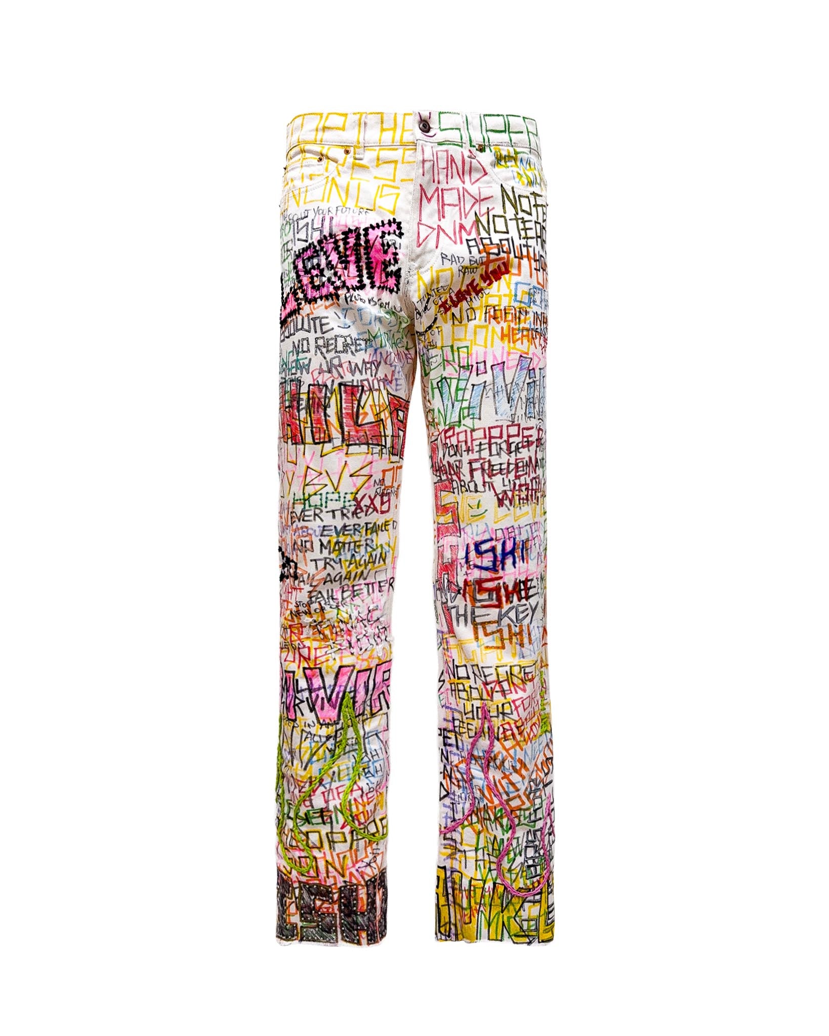 Graffiti Jeans white