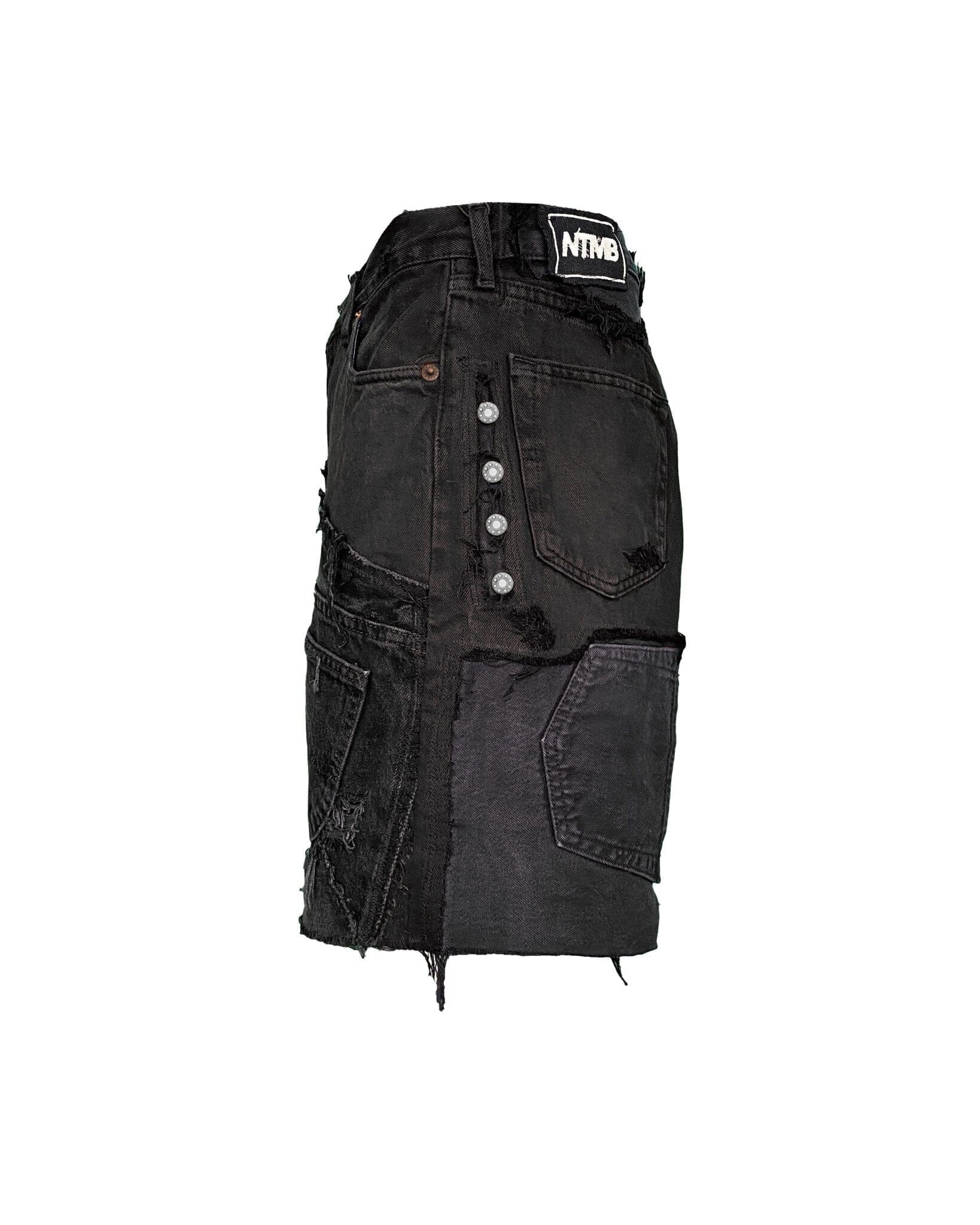 Bermuda Jeans Upcycling Black - freeshipping - NTMB