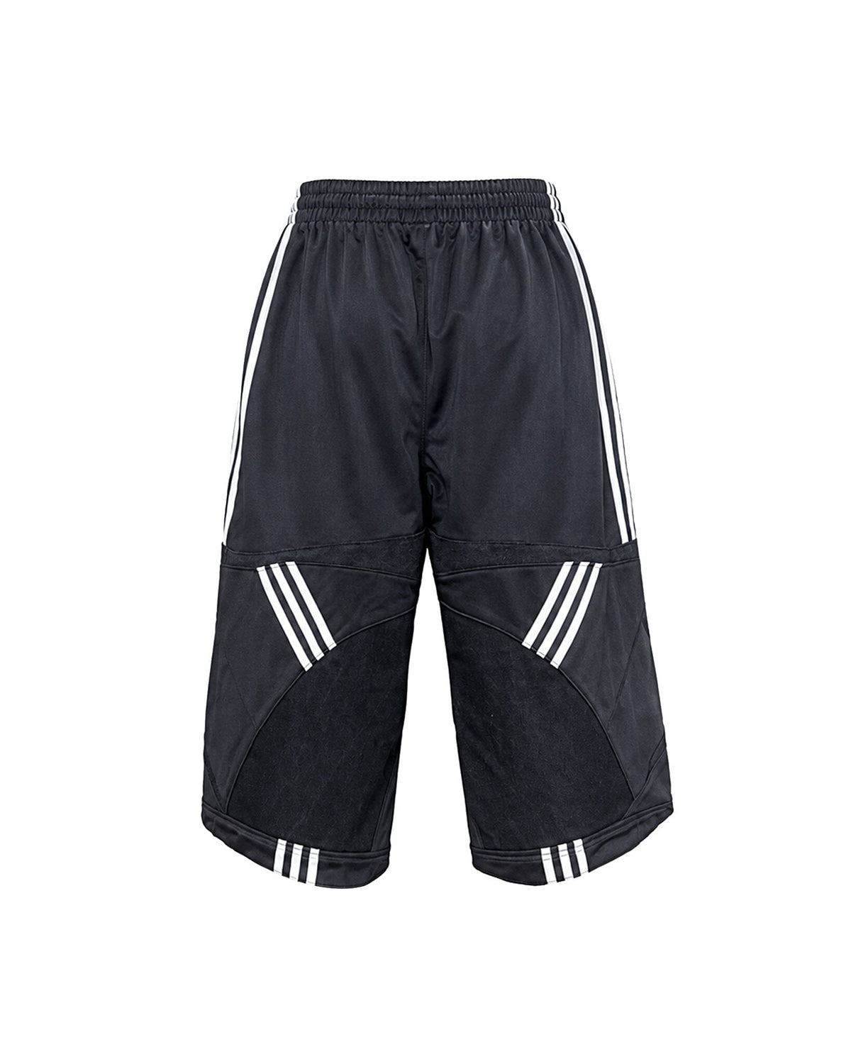 Black Upcycled Tracksuit Denim A-Jorts - NTMB - Nevertoomuchbasic