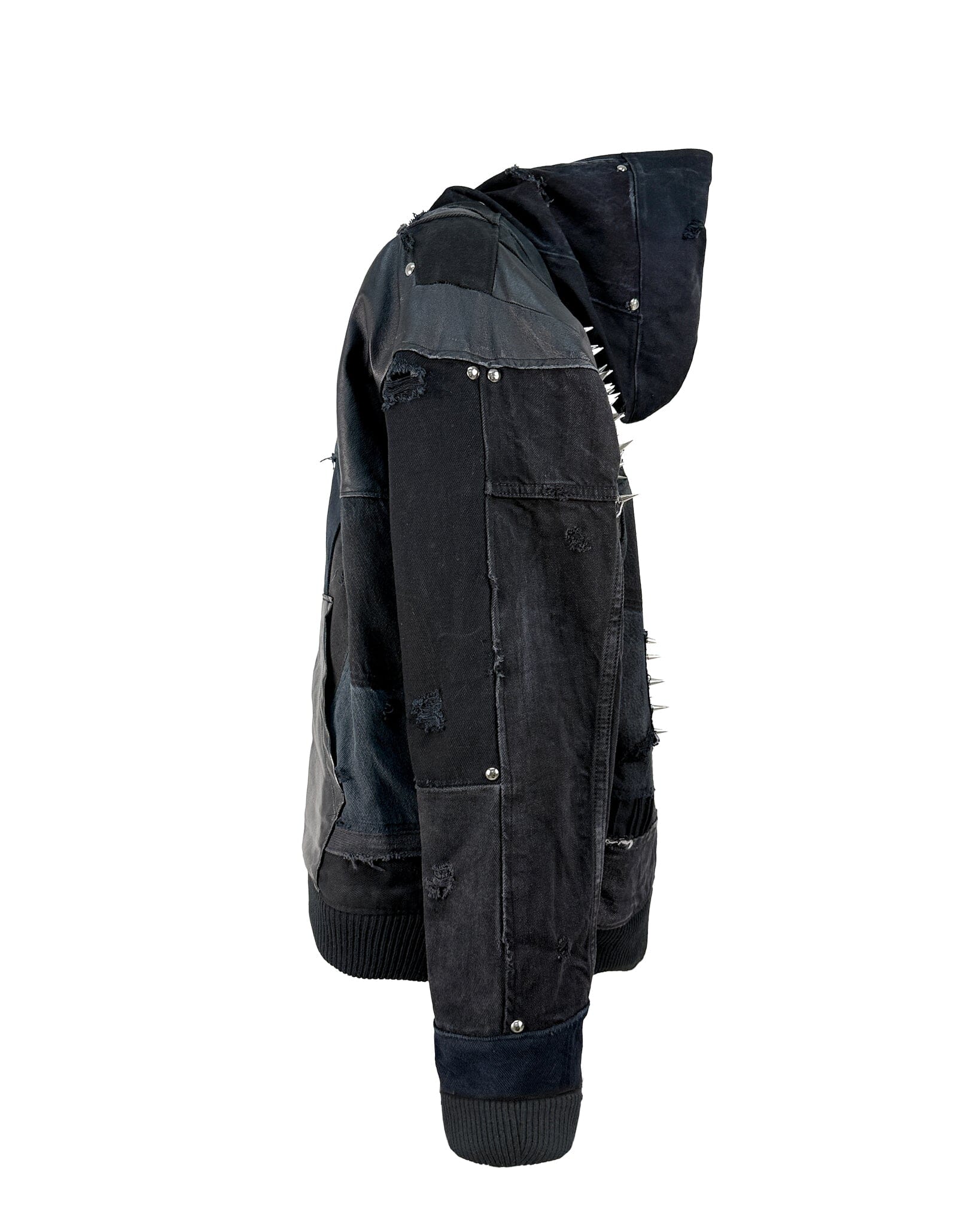 Bomber Patchwork Oversized recycled Leather Denim - NTMB - Nevertoomuchbasic