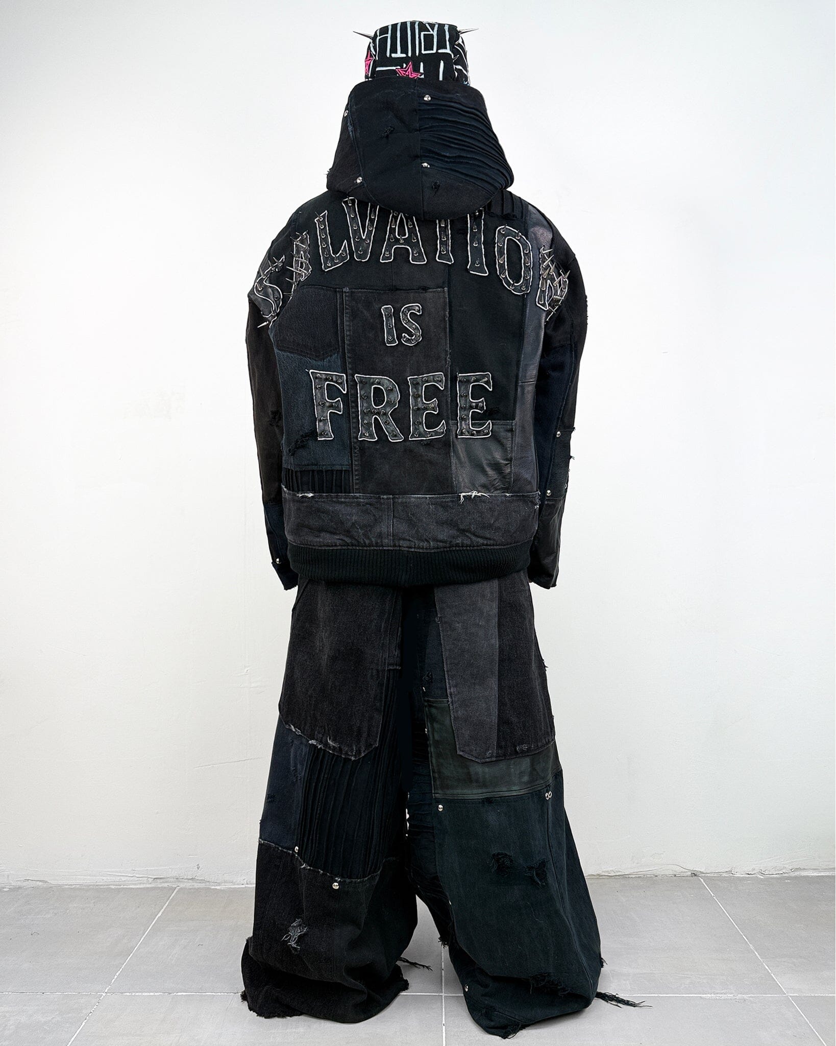 Bomber Patchwork Oversized recycled Leather Denim - NTMB - Nevertoomuchbasic