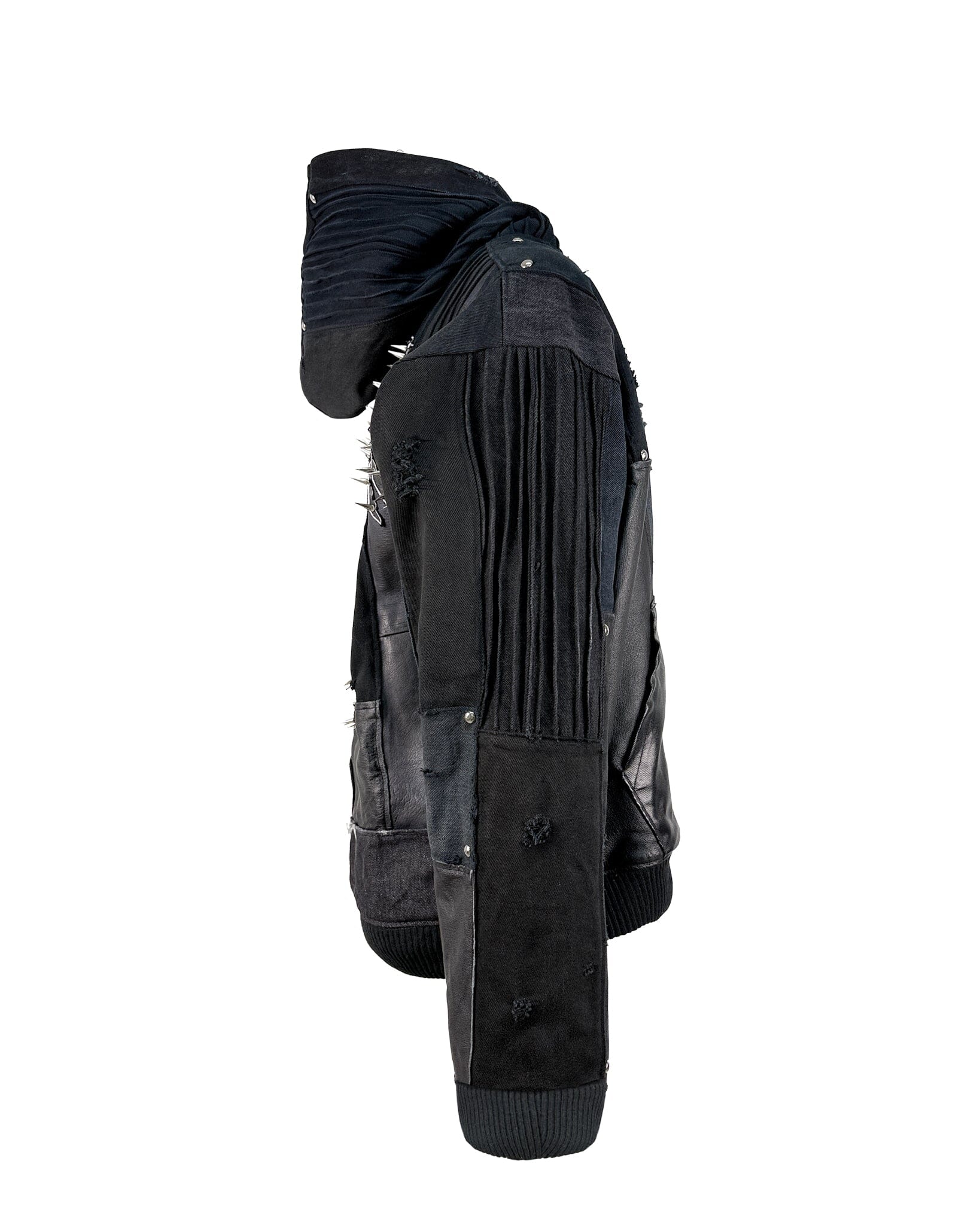 Bomber Patchwork Oversized recycled Leather Denim - NTMB - Nevertoomuchbasic