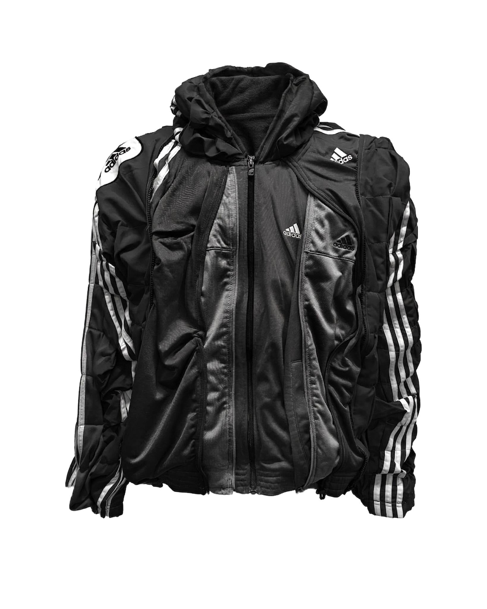 Reworked hoodie jacket A-Black