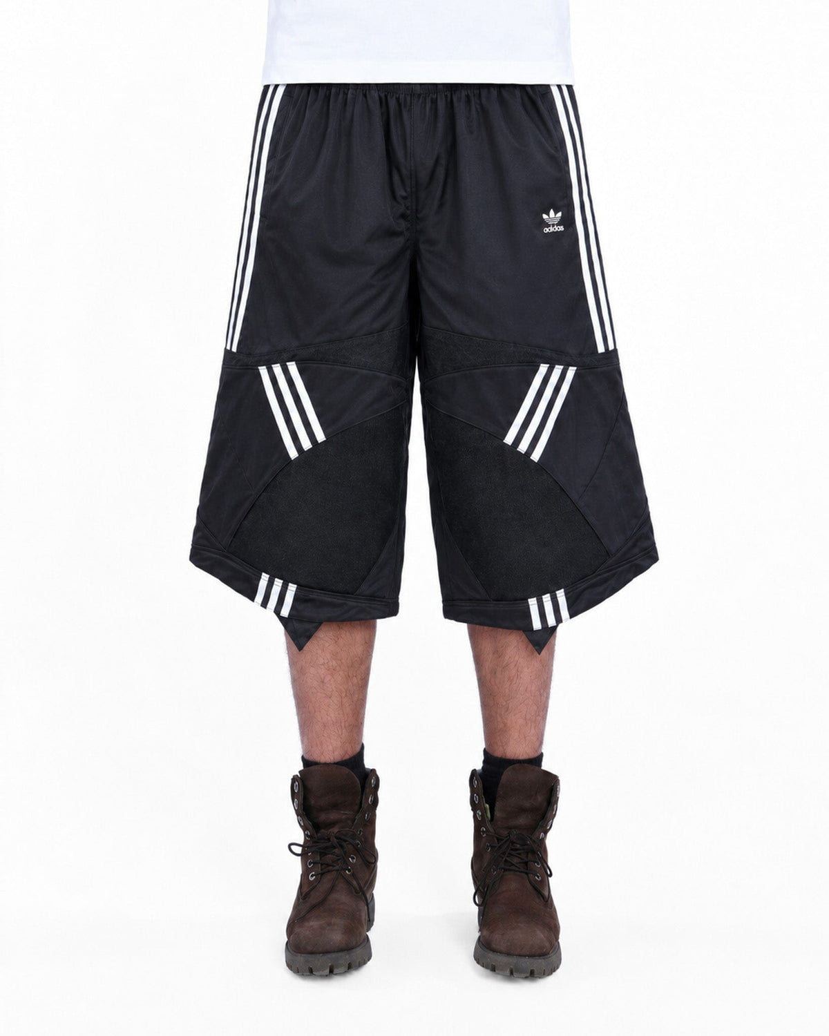 Black Upcycled Tracksuit Denim A-Jorts