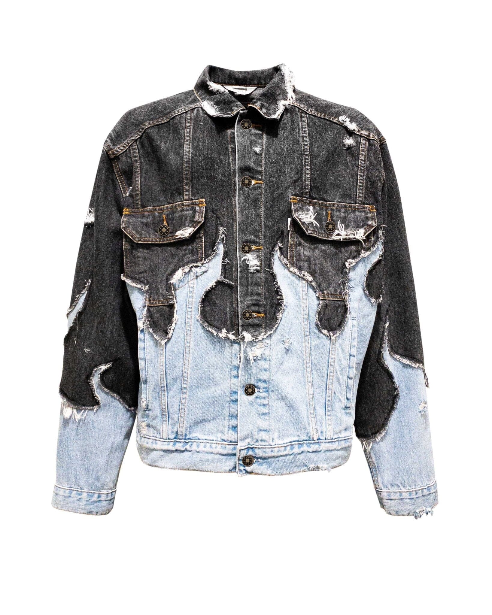 Jacket denim FIRE black & blue - NTMB - Nevertoomuchbasic