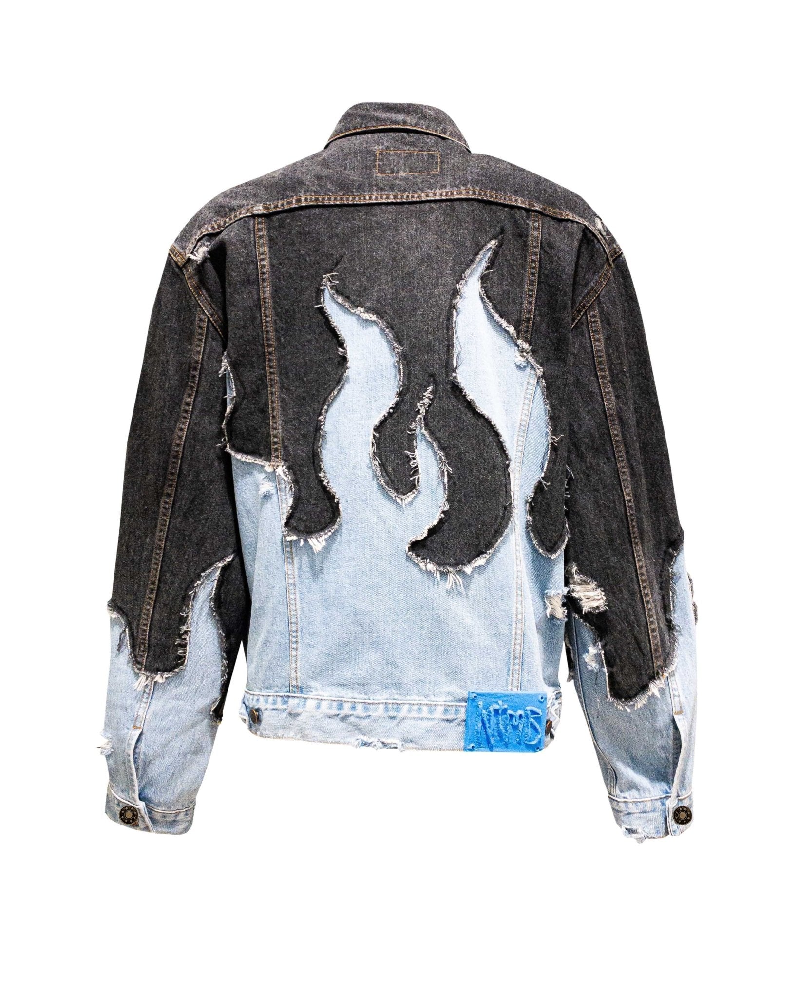 Jacket denim FIRE black & blue - NTMB - Nevertoomuchbasic