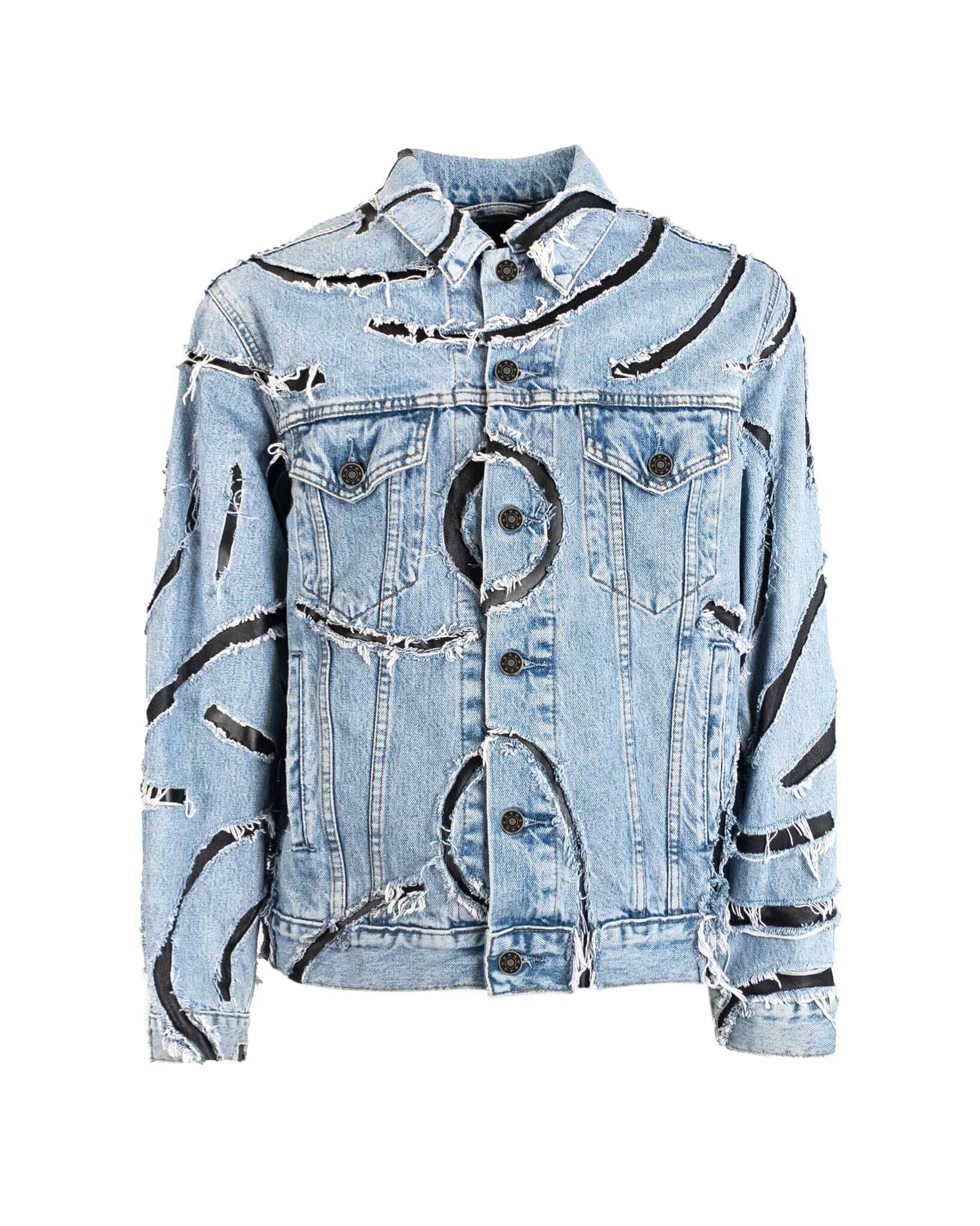 Jacket Denim Stripes Leather