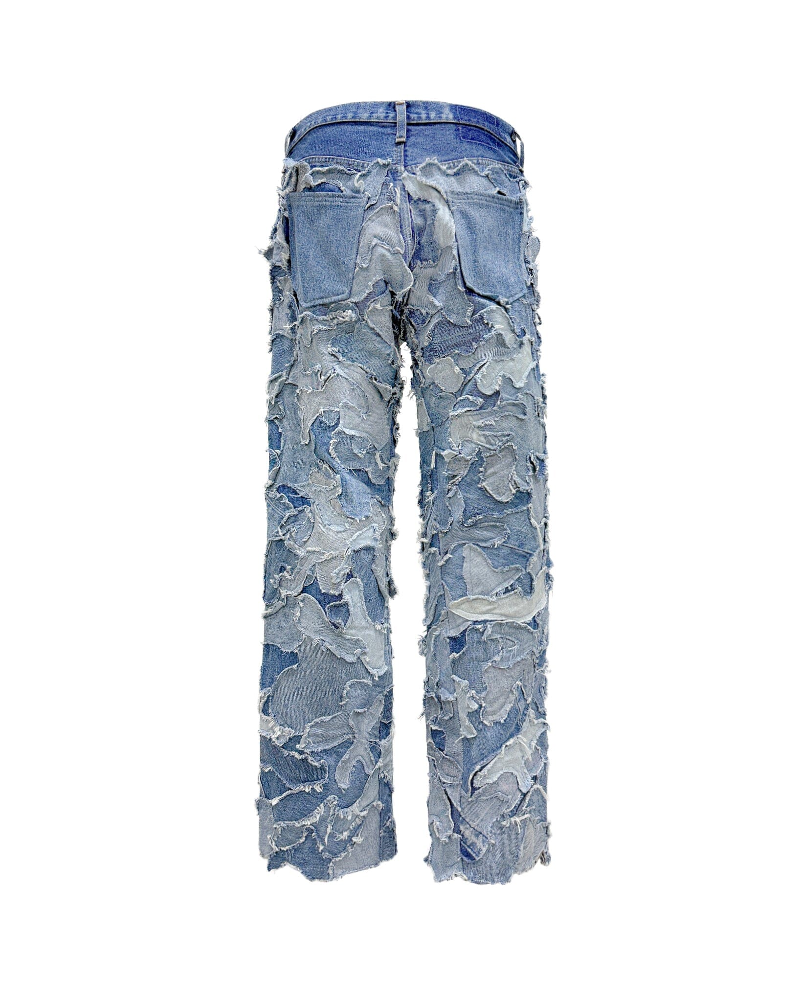 Jeans Camouflage patchwork blue denim - NTMB - Nevertoomuchbasic