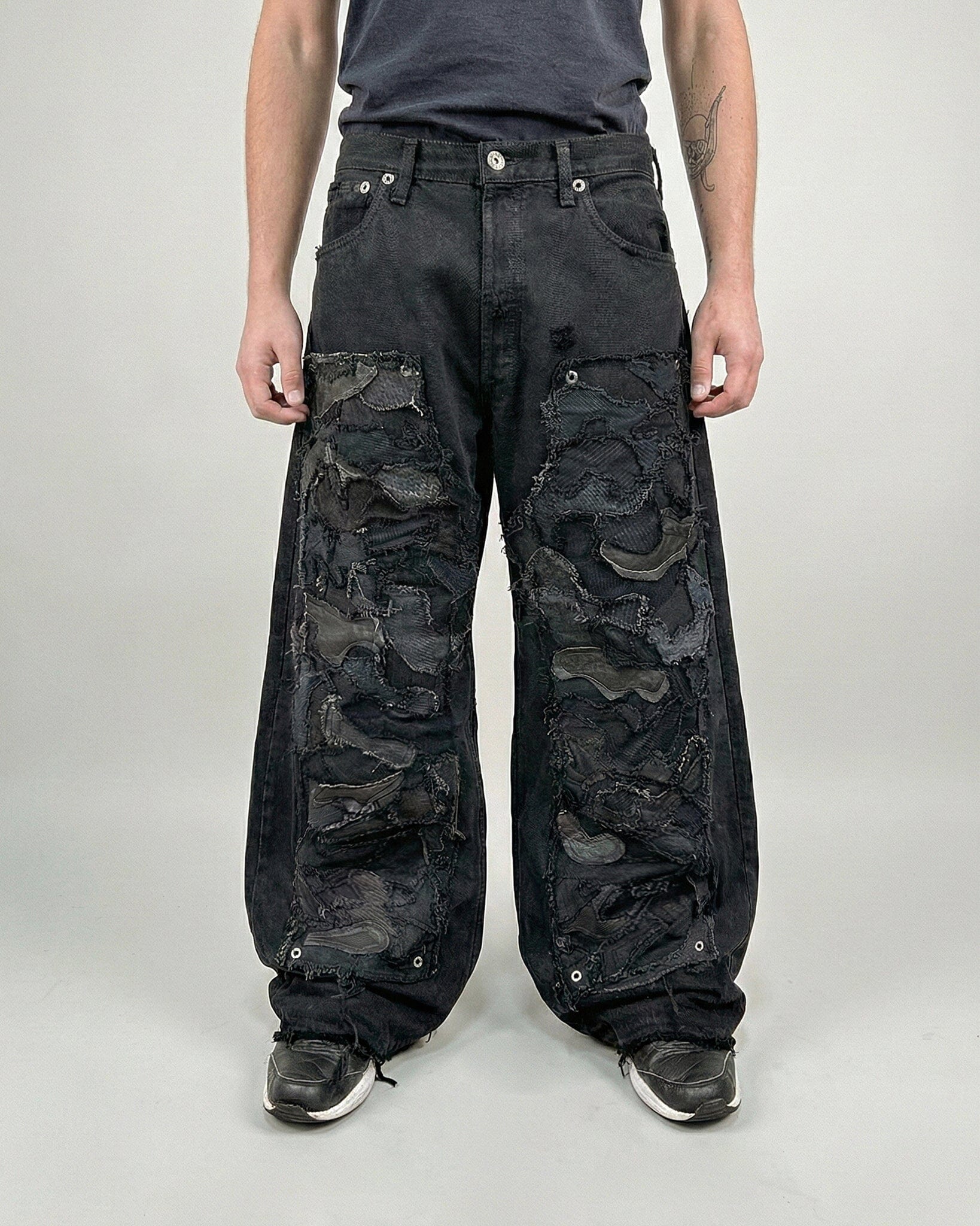 Jeans Carpenter Camouflage Patchwork Leather - NTMB - Nevertoomuchbasic