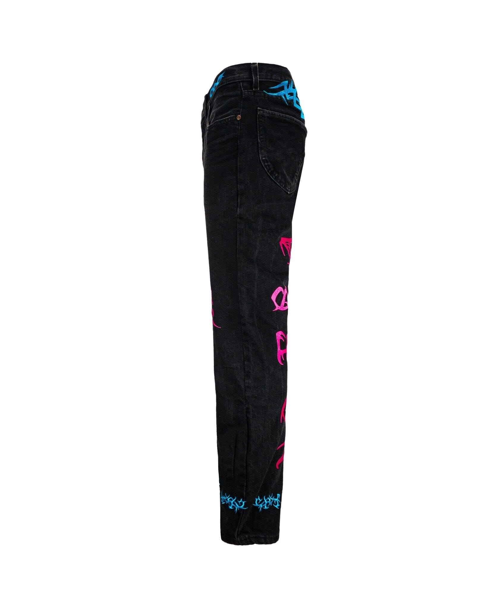 Jeans Reworked NO FEAR embroidery - freeshipping - NTMB