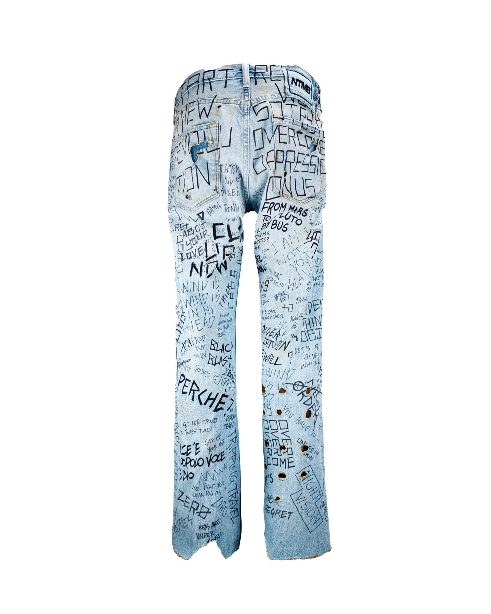 Jeans Handwriting Burning