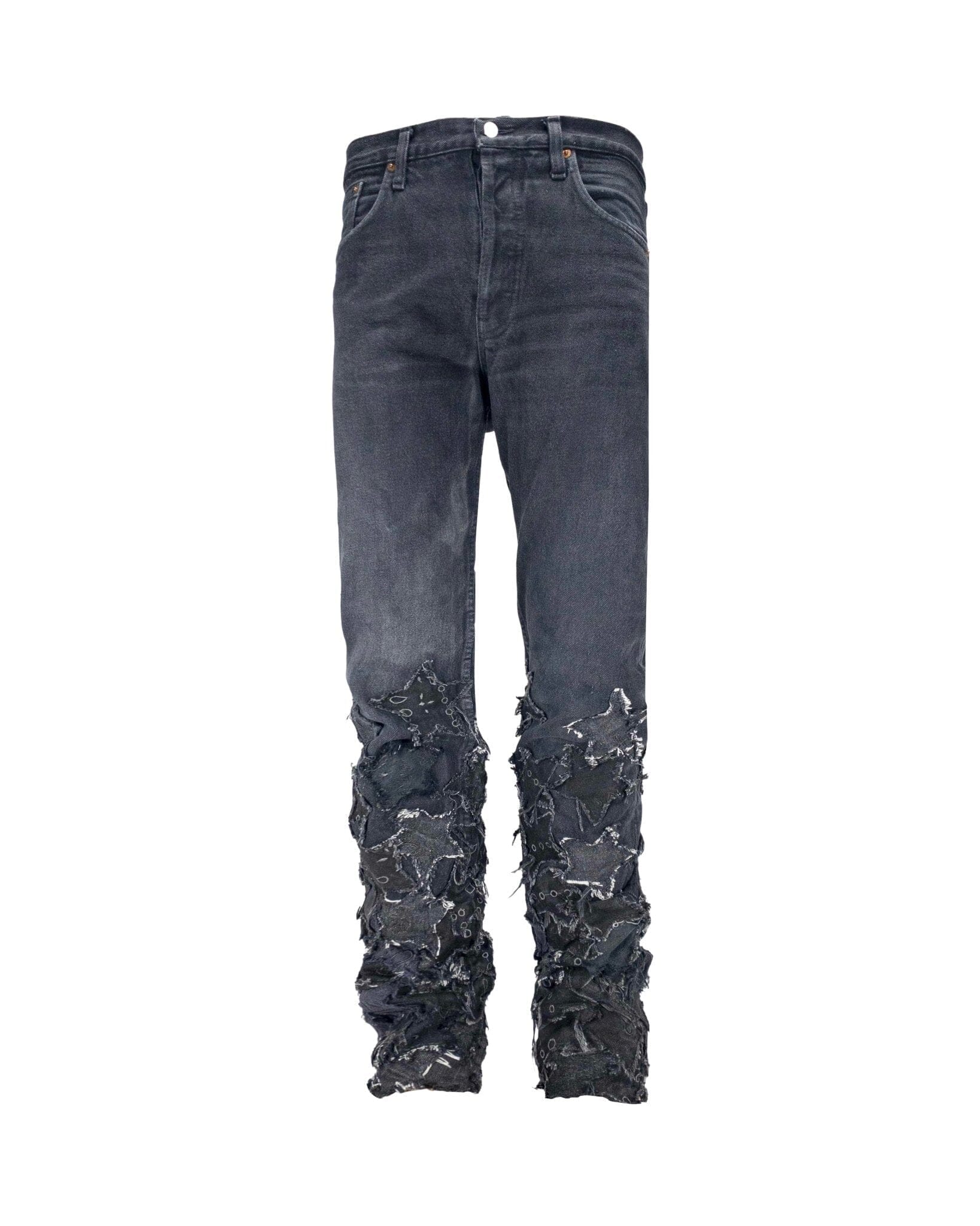 Jeans Patchwork Stars Embroidered