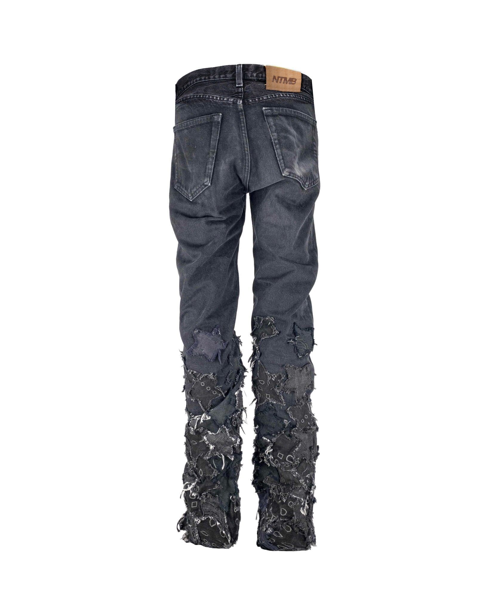 Jeans Patchwork Stars Embroidered