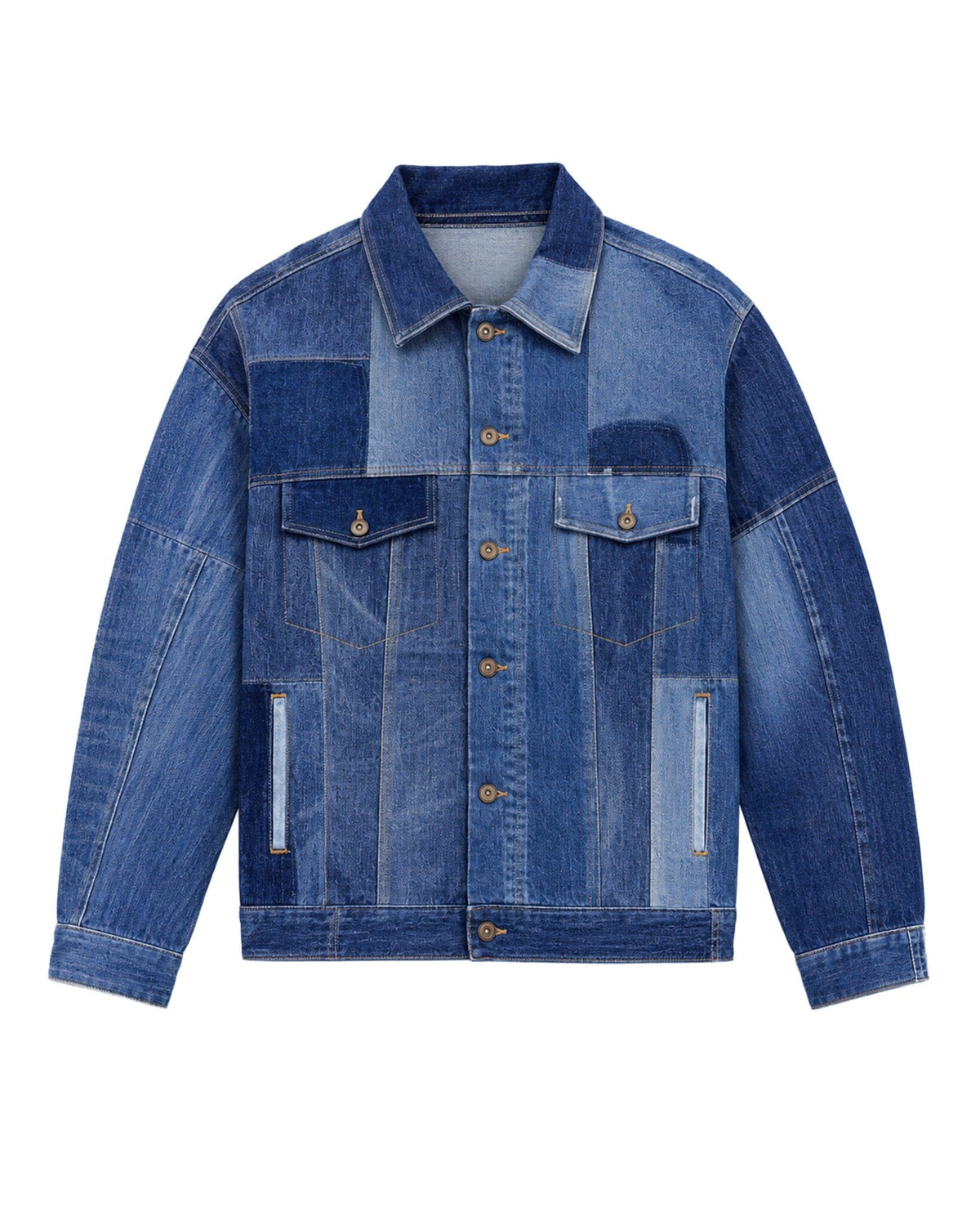 Upcycling Paneled Oversized Denim Jacket