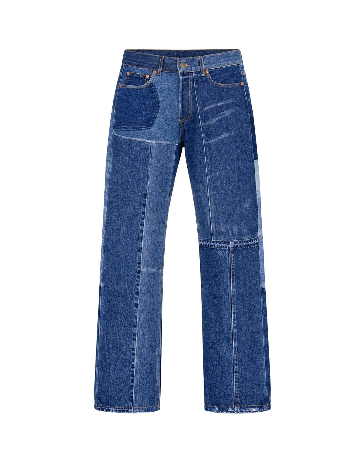 Upcycling Paneled Straight Jeans