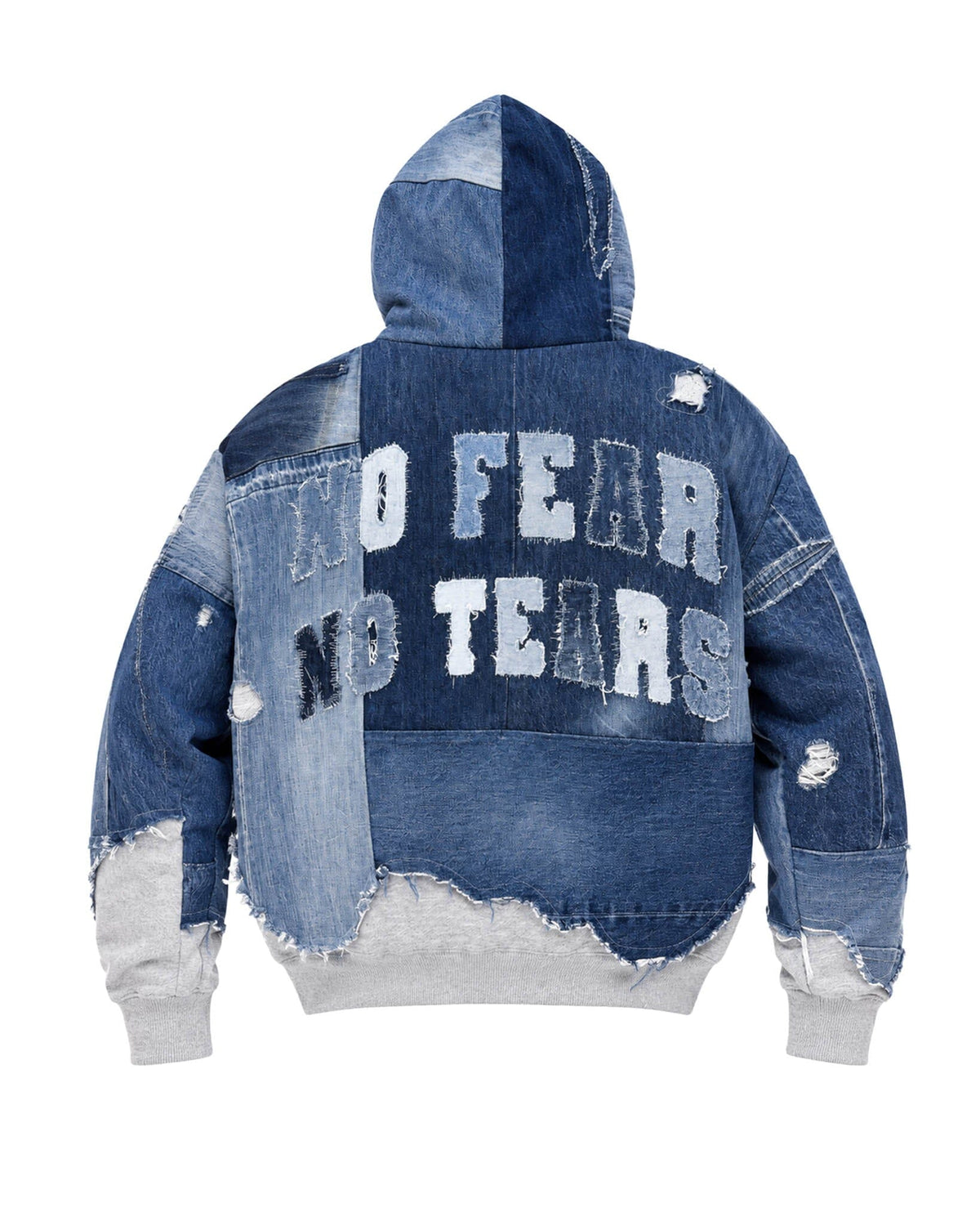 Oversized Denim Zip Hoodie - NTMB - Nevertoomuchbasic