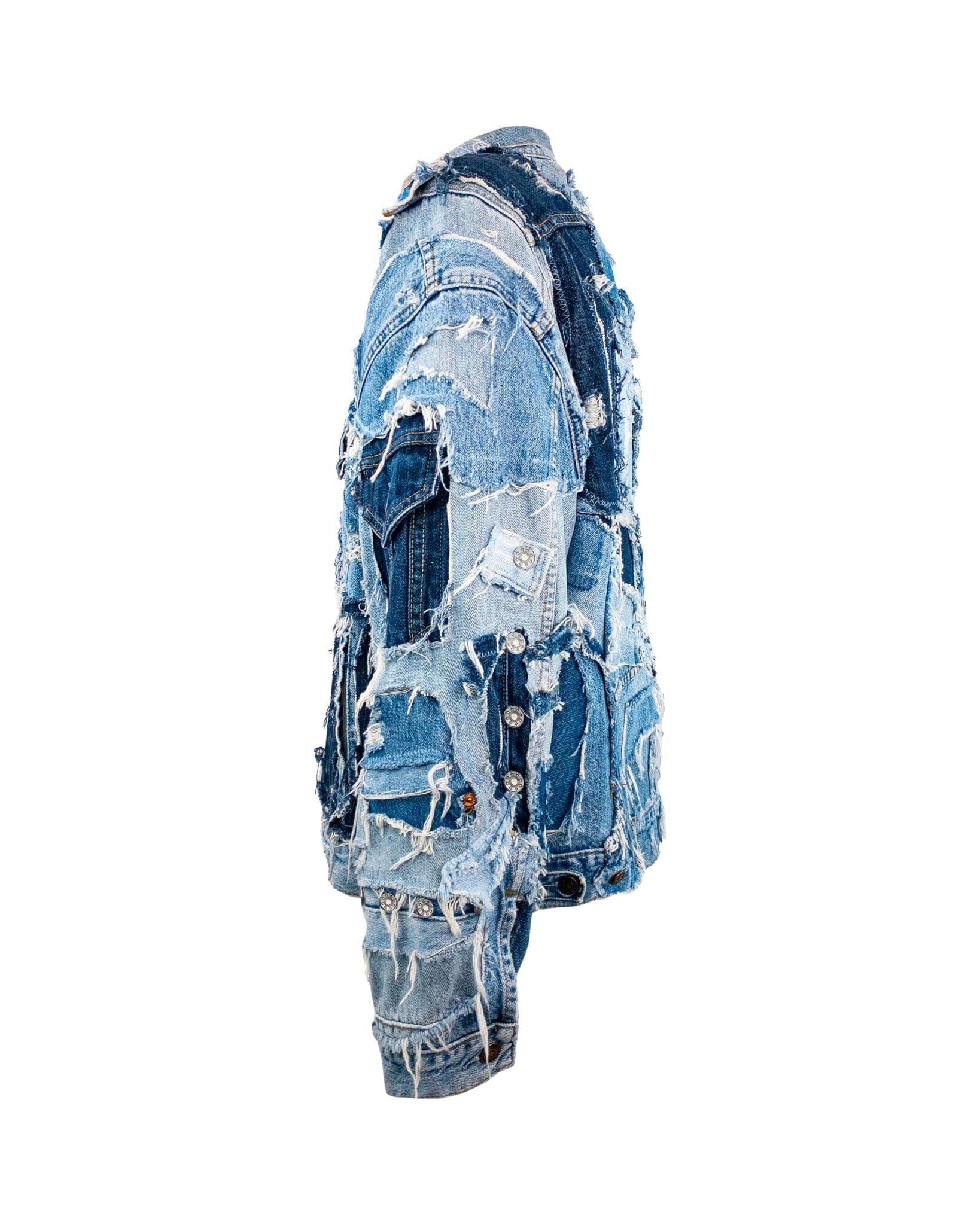 Patchwork denim regular jacket blue - NTMB - Nevertoomuchbasic