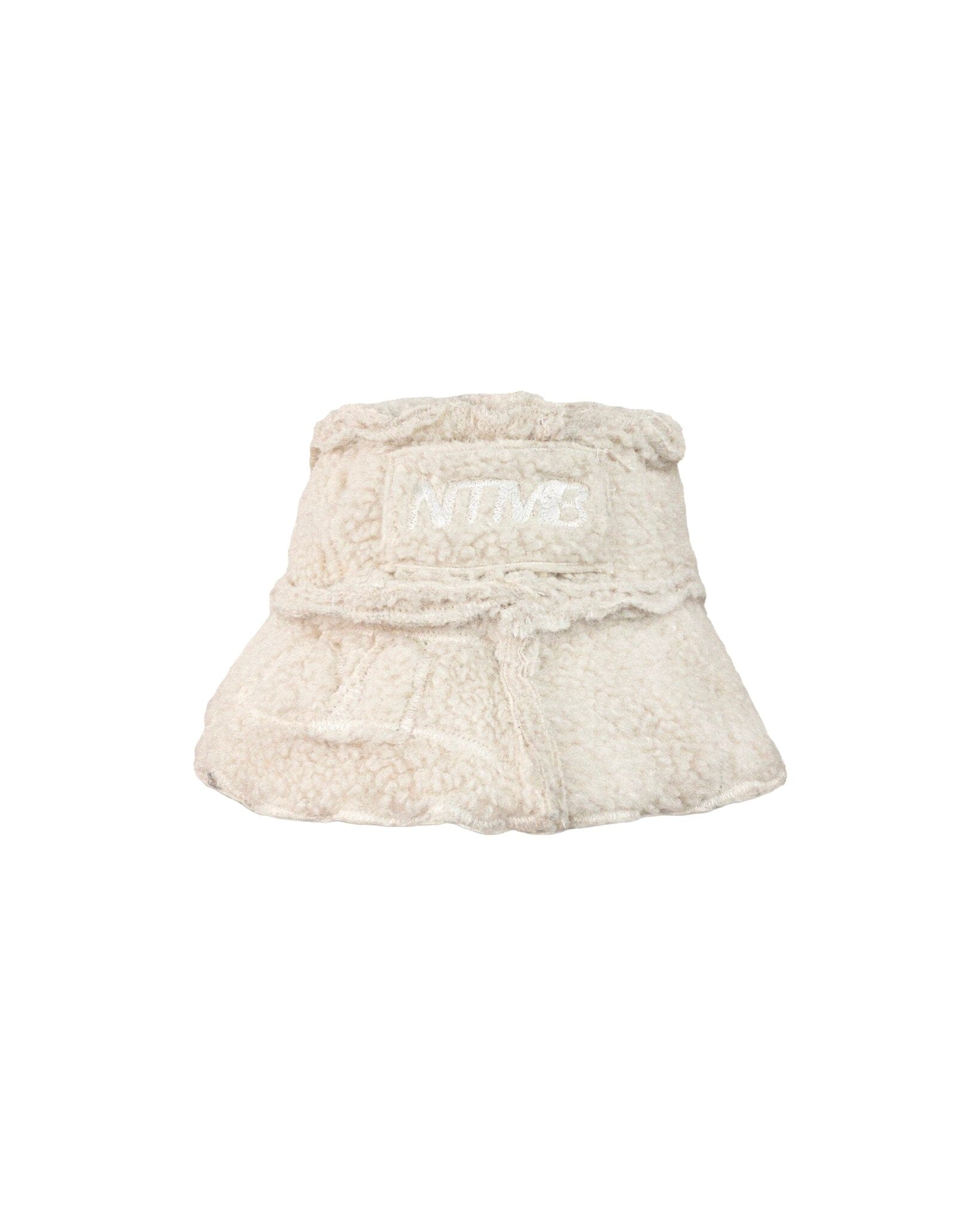 Bucket Hats Fake Shearling Logo Cream