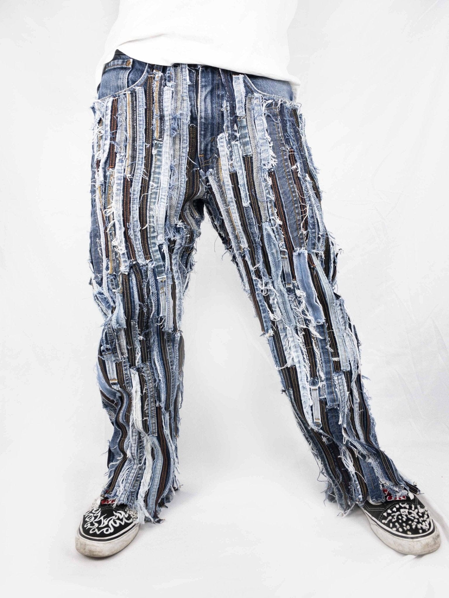 Jeans reworked Straight double seams