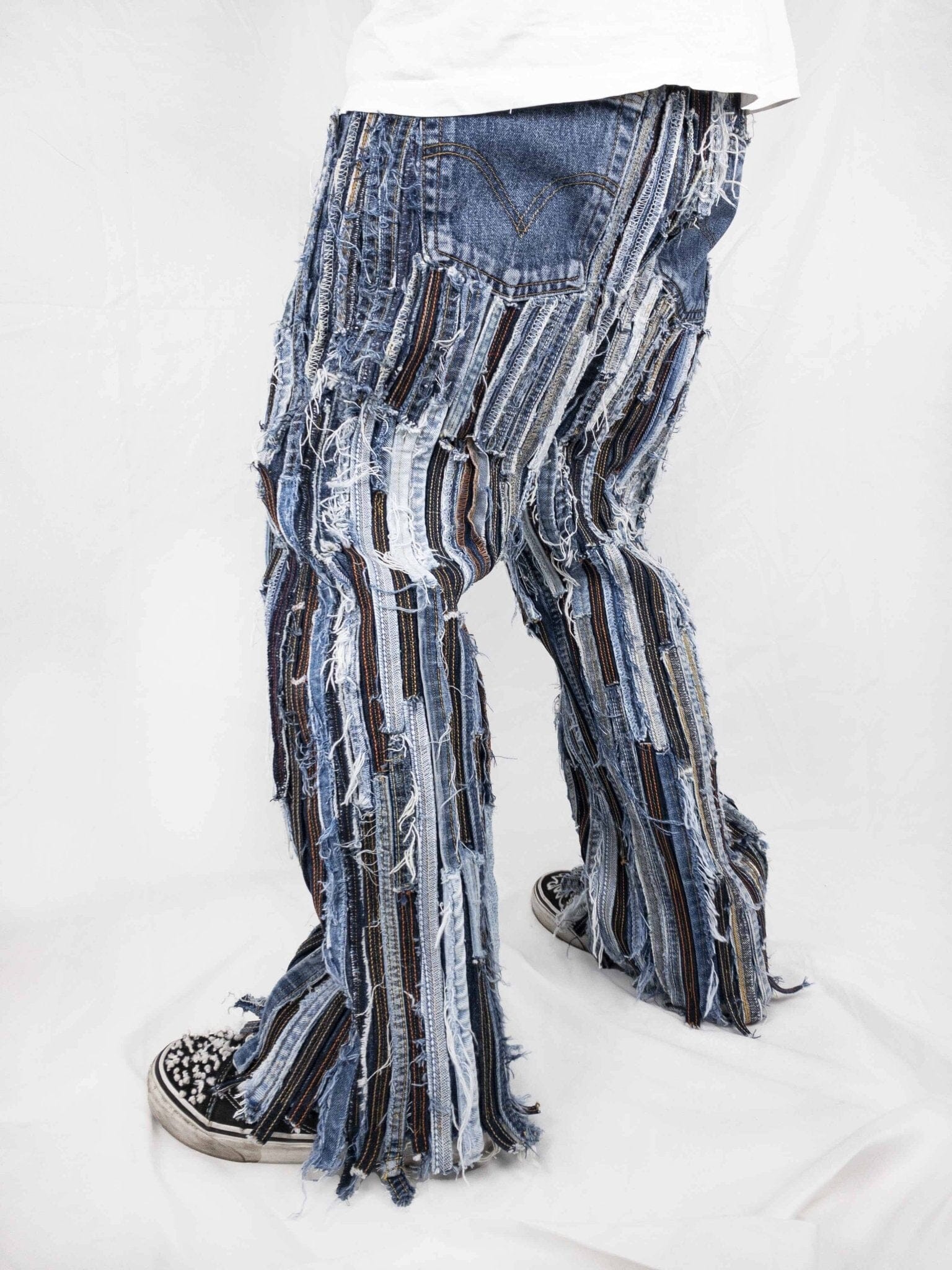Jeans reworked Straight double seams