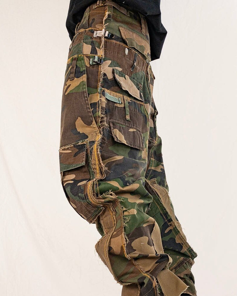 Triple Waist Upcycled Camouflage Cargo Pants – NTMB
