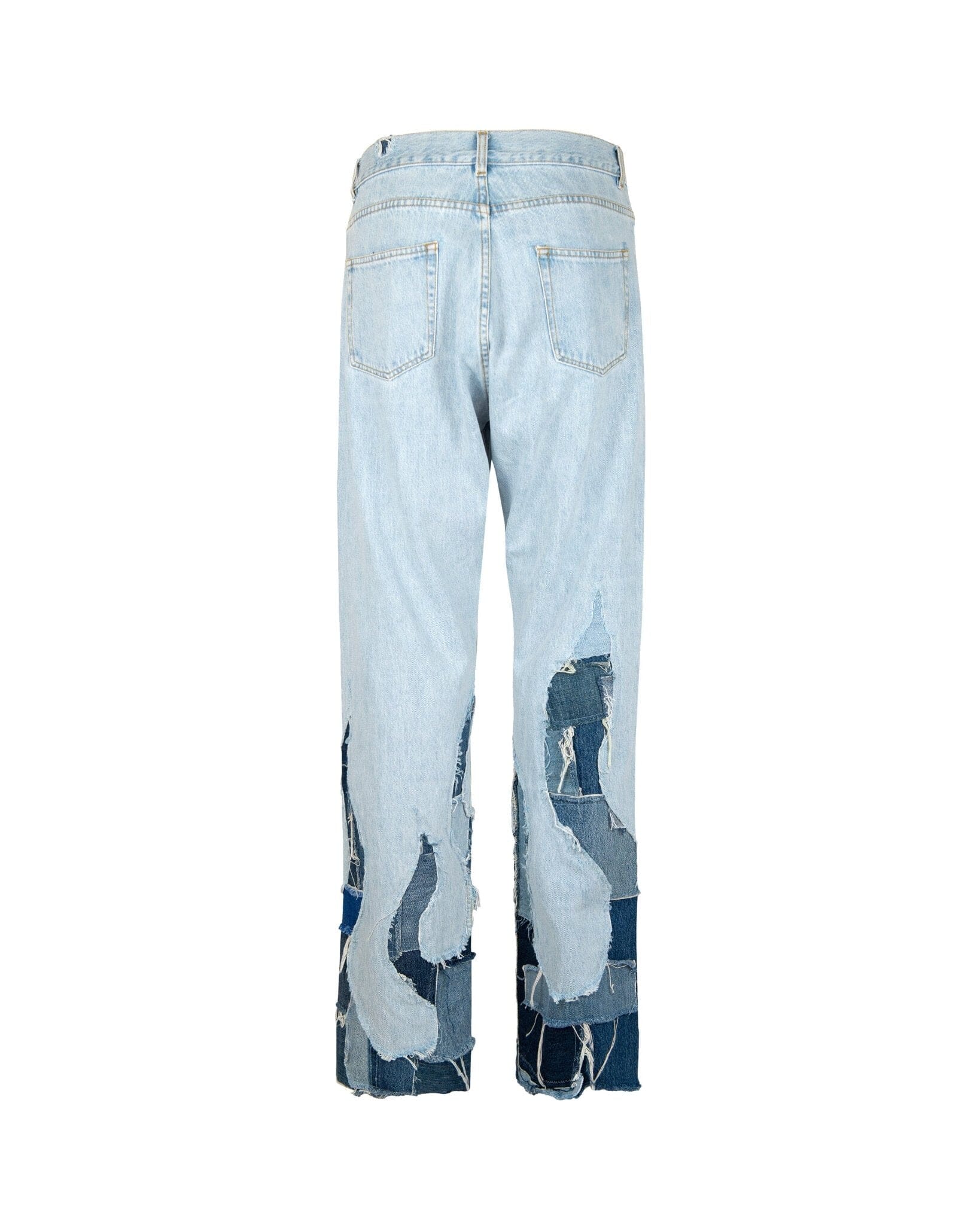 Jeans Straight Flare FIRE patchwork