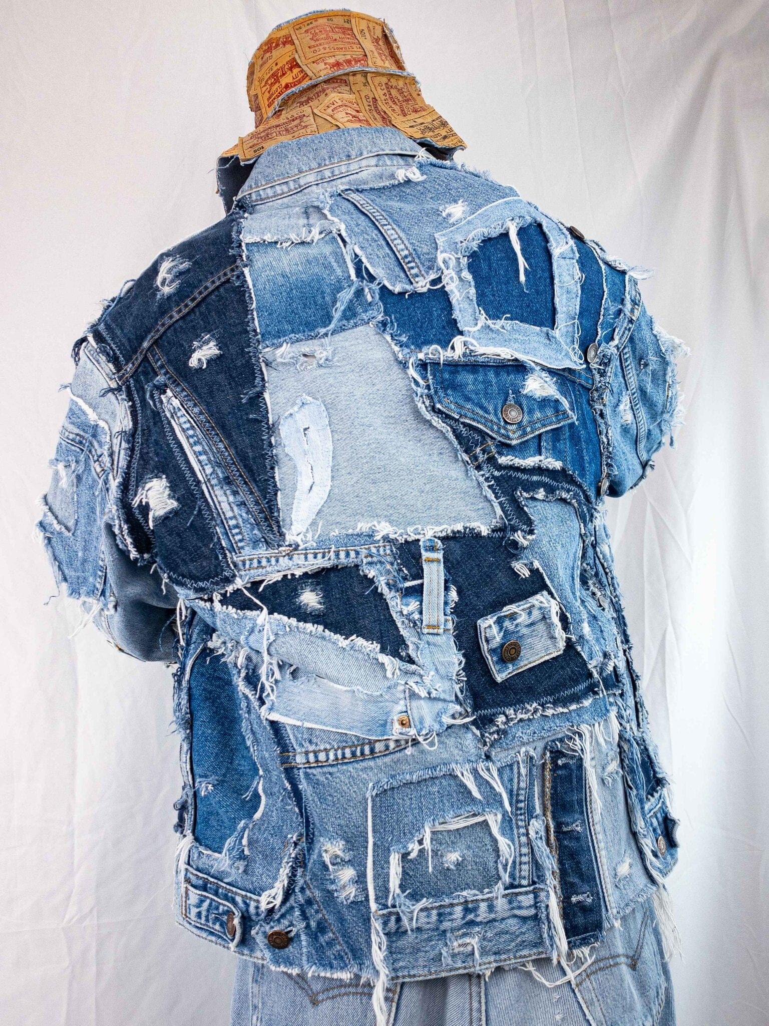 Upcycled denim jeans jacket Denim blue Patchwork Women's jacket Boho  Hippies short jacket Upcycled Clothing Ripped denim jacket size M | Recycled  denim, Boho jacket, Upcycle clothes